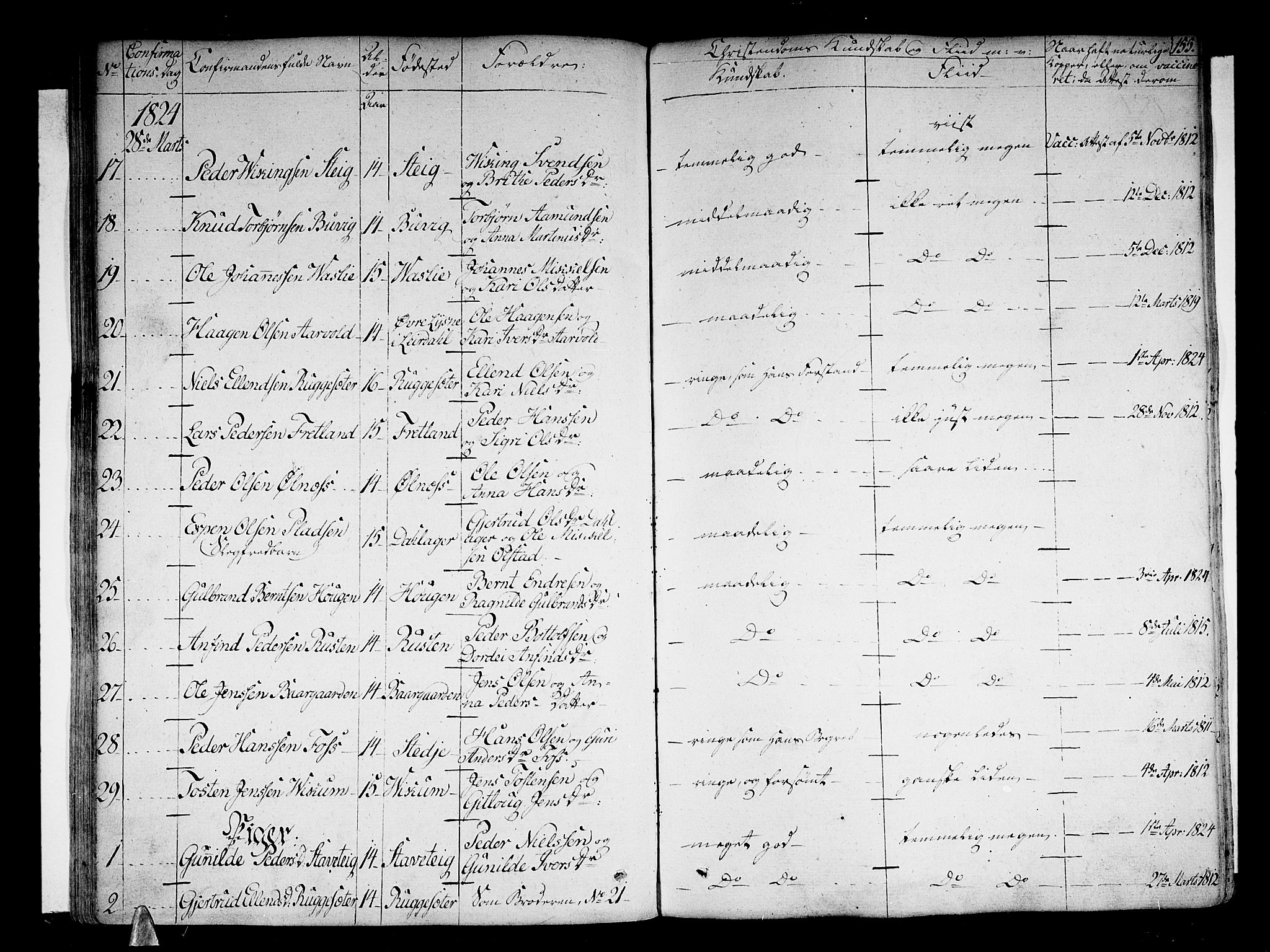 Sogndal sokneprestembete, SAB/A-81301/H/Haa/Haaa/L0010: Parish register (official) no. A 10, 1821-1838, p. 155