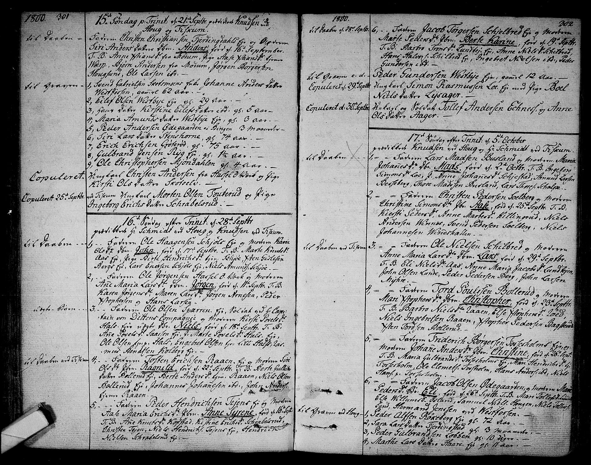 Eiker kirkebøker, AV/SAKO-A-4/F/Fa/L0009: Parish register (official) no. I 9, 1789-1806, p. 301-302
