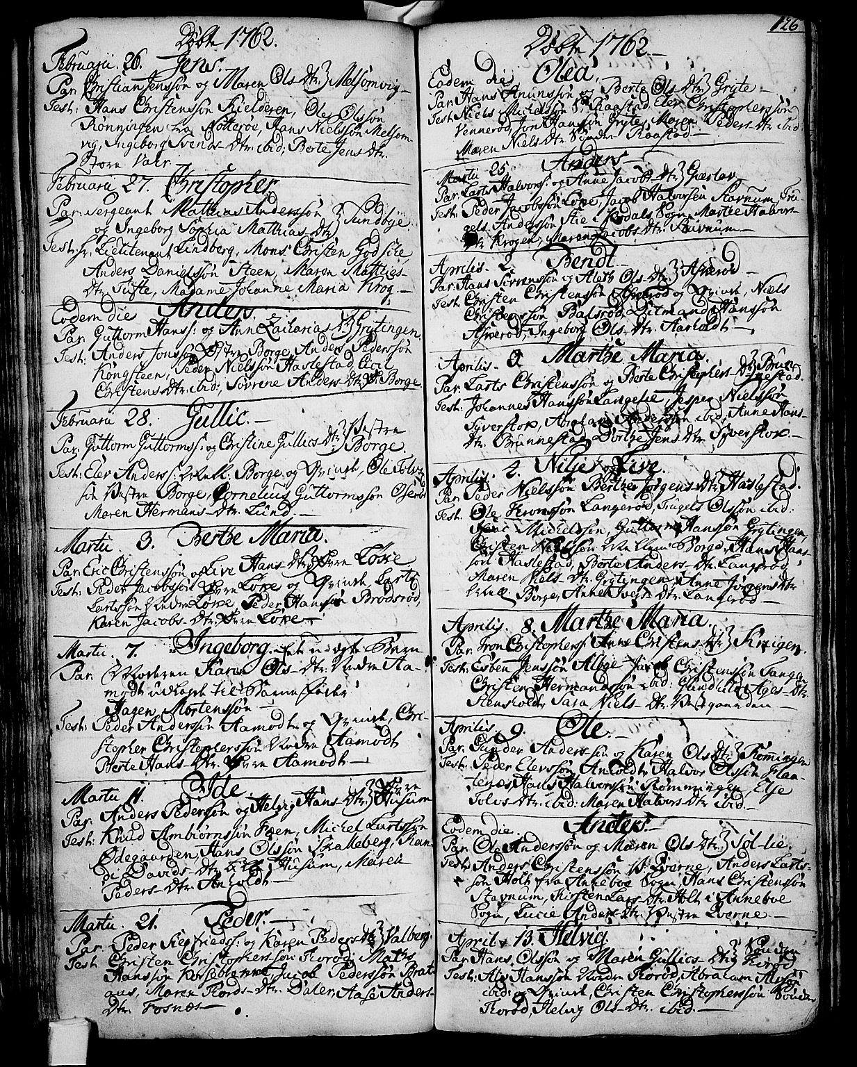 Stokke kirkebøker, SAKO/A-320/F/Fa/L0002: Parish register (official) no. I 2, 1732-1770, p. 126