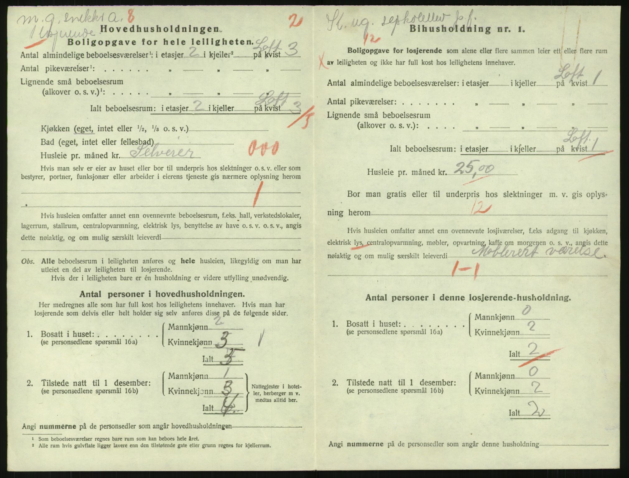 SAK, 1920 census for Arendal, 1920, p. 8085