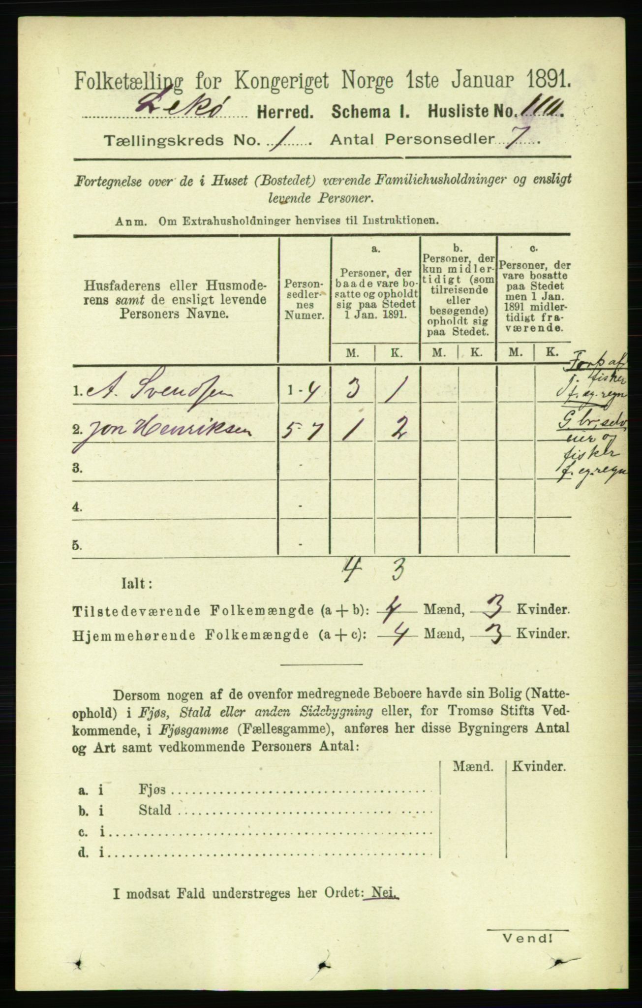 RA, 1891 census for 1755 Leka, 1891, p. 130