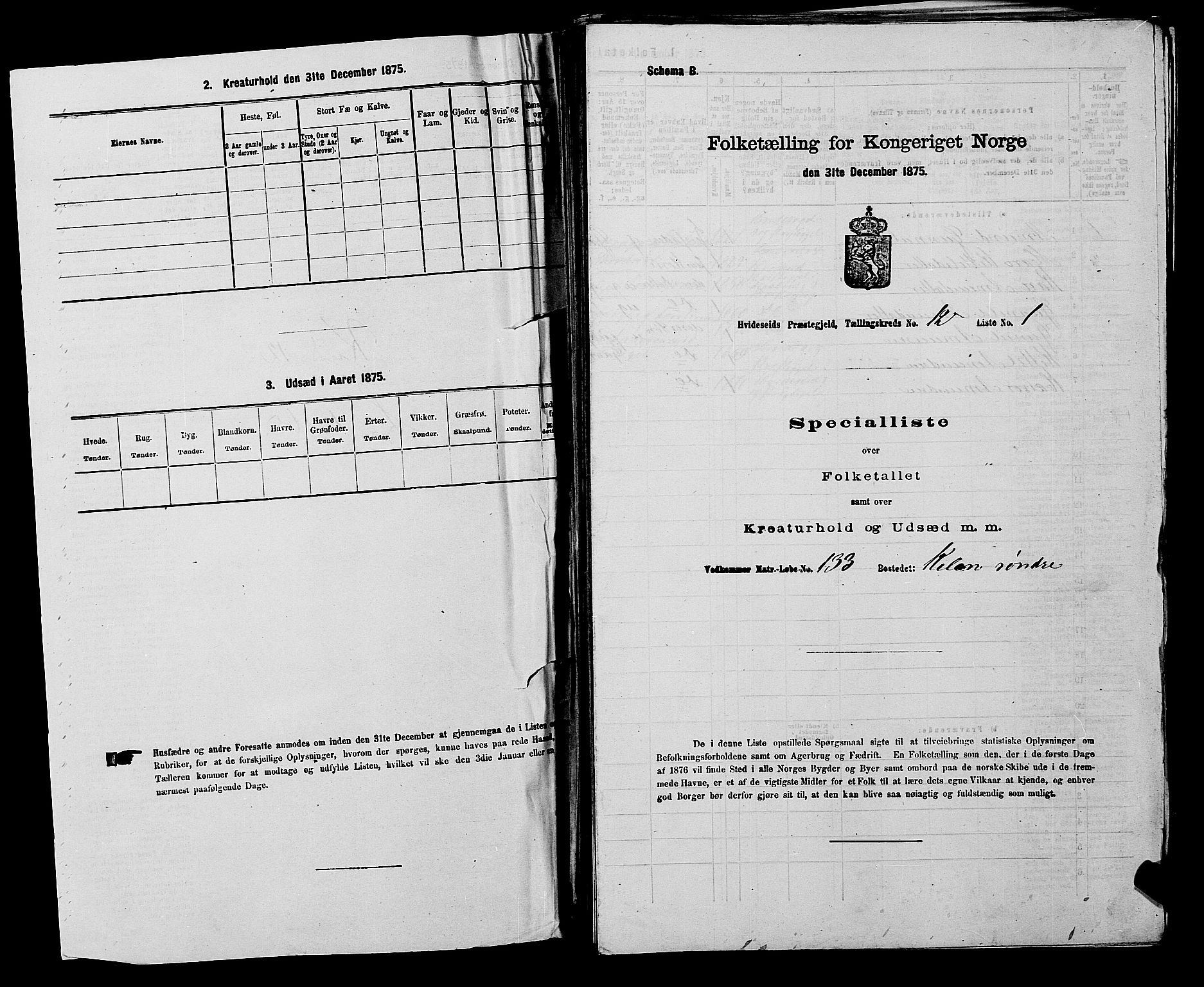 SAKO, 1875 census for 0829P Kviteseid, 1875, p. 954