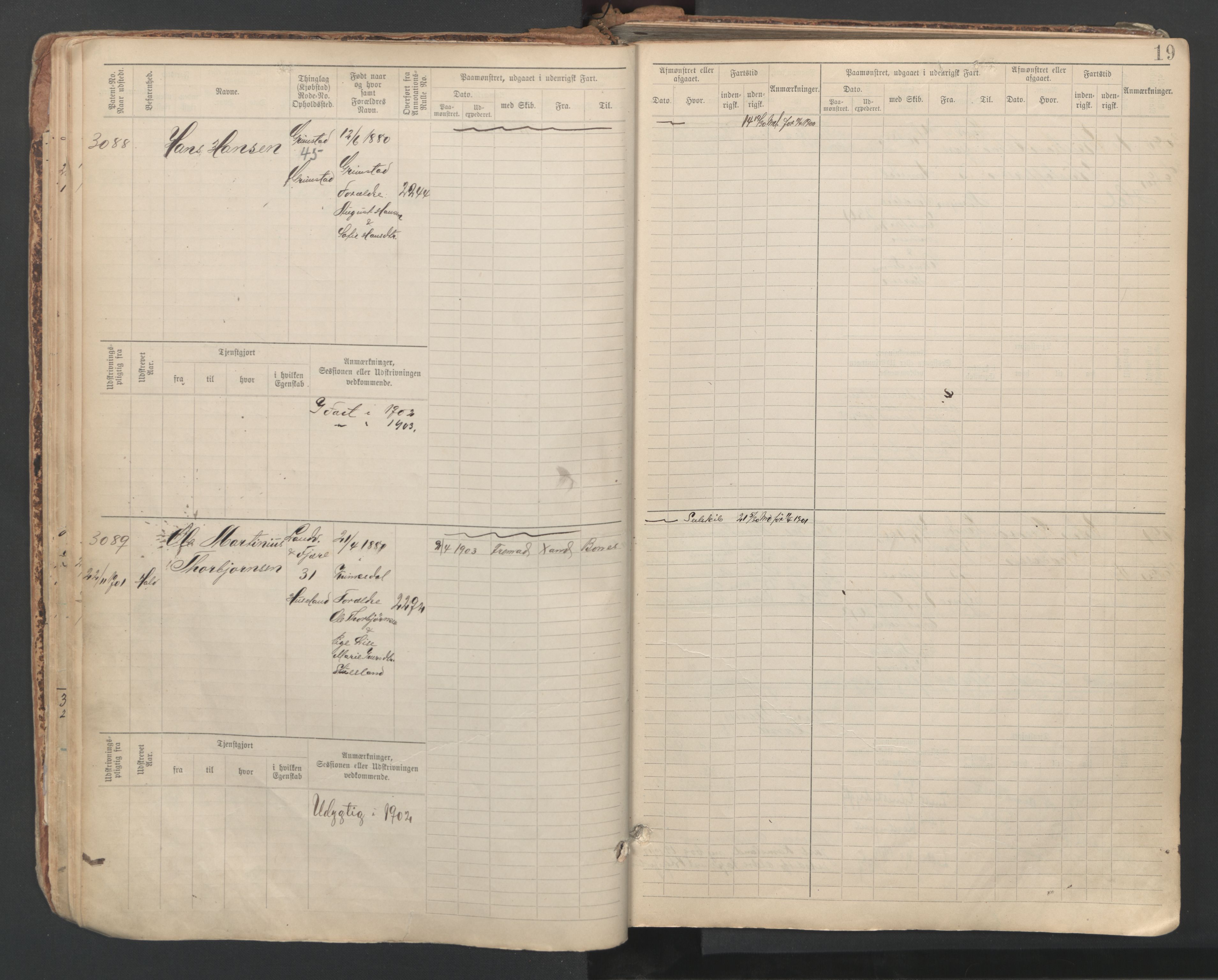 Grimstad mønstringskrets, AV/SAK-2031-0013/F/Fb/L0013: Hovedrulle A nr 3052-3814, V-26, 1900-1943, p. 21