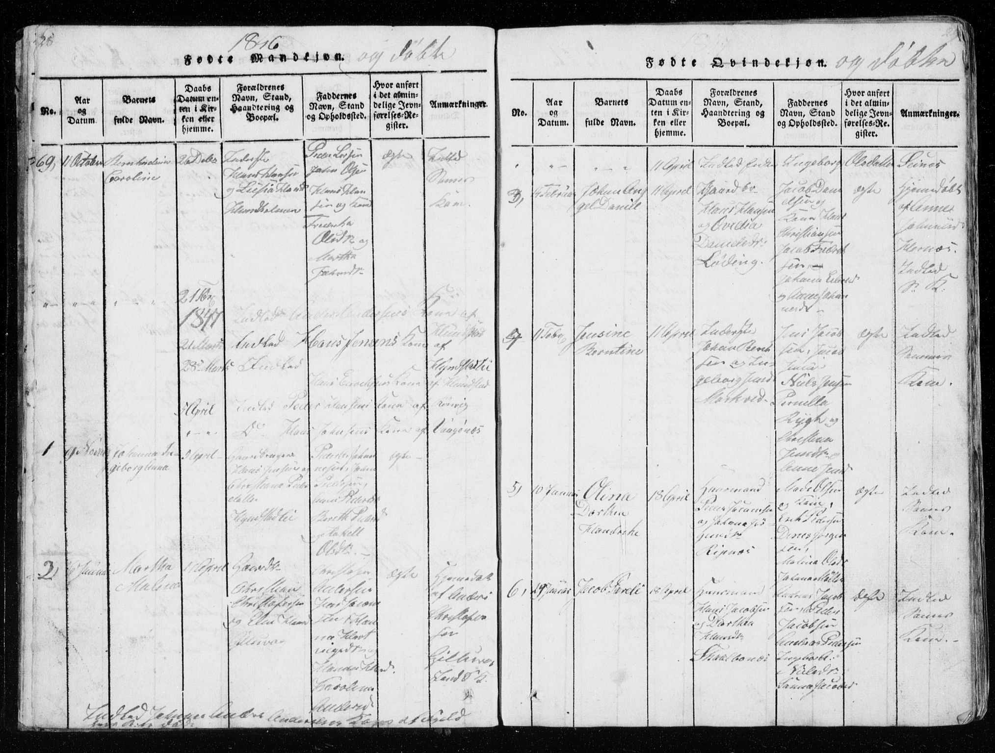 Ministerialprotokoller, klokkerbøker og fødselsregistre - Nordland, AV/SAT-A-1459/801/L0026: Parish register (copy) no. 801C01, 1820-1855, p. 28-29