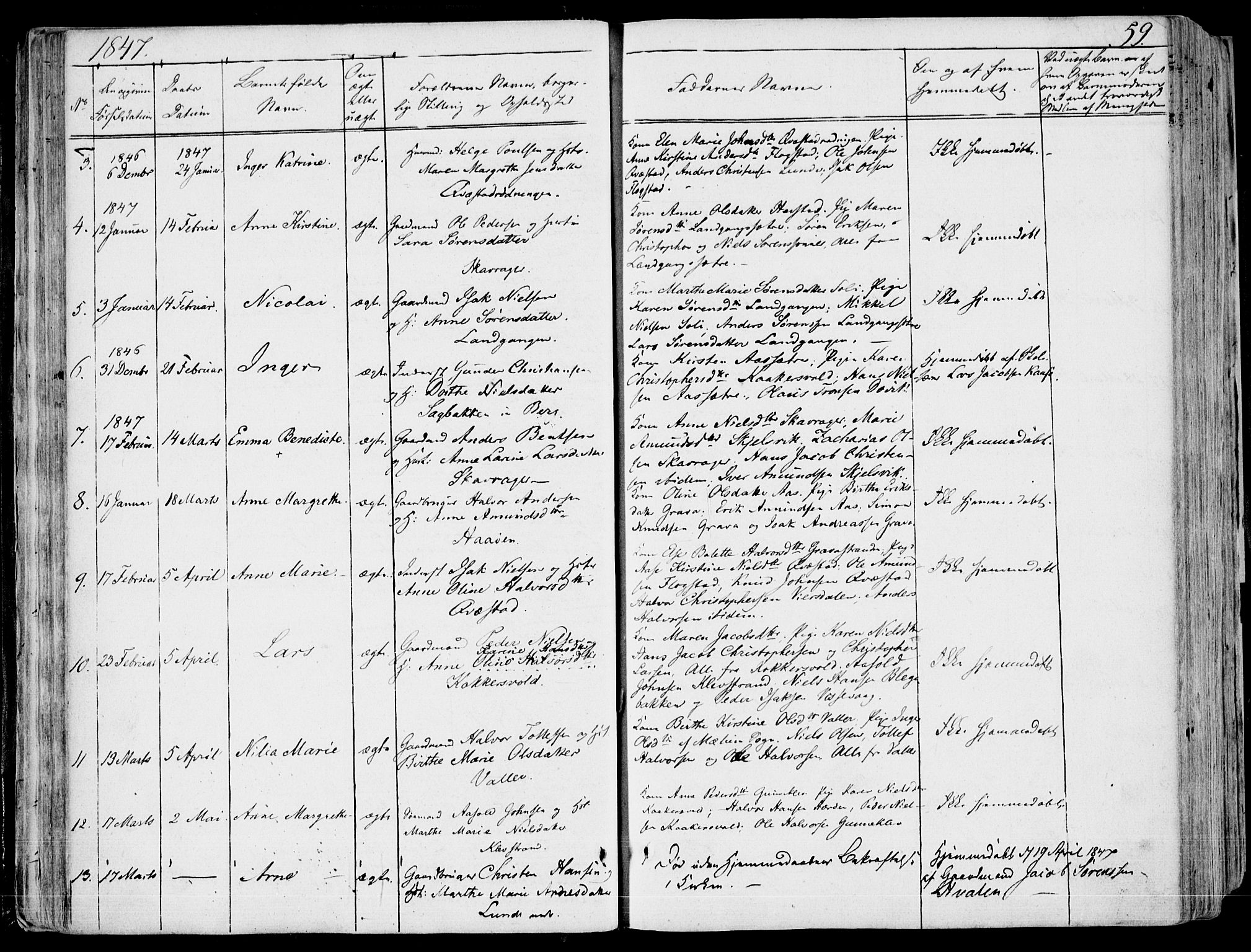 Eidanger kirkebøker, SAKO/A-261/F/Fa/L0008: Parish register (official) no. 8, 1831-1858, p. 59