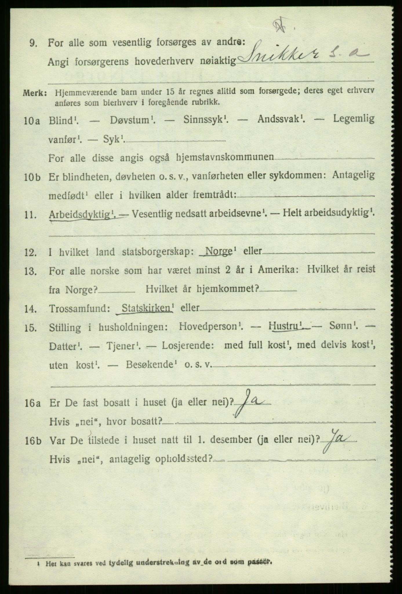 SAB, 1920 census for Eid, 1920, p. 3465