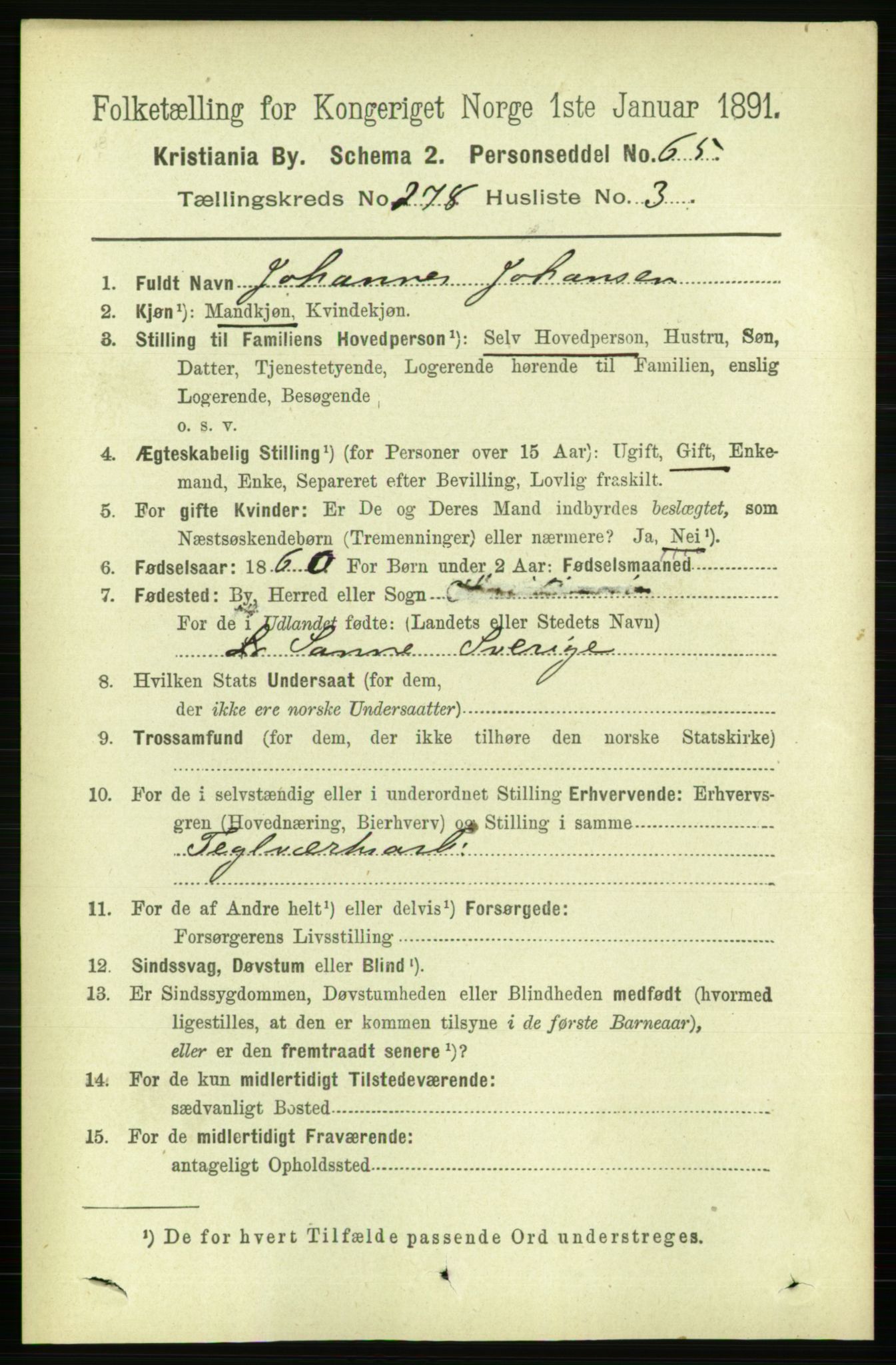 RA, 1891 census for 0301 Kristiania, 1891, p. 168841