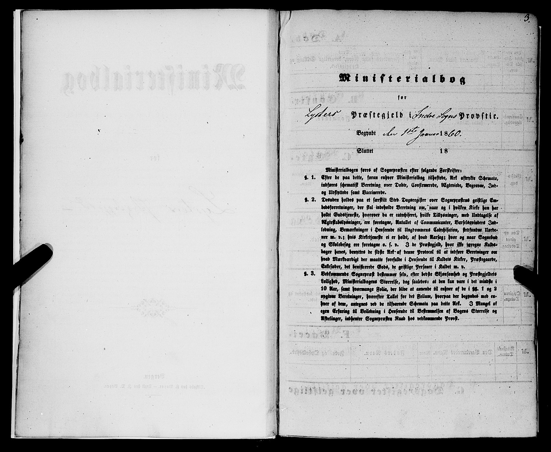 Luster sokneprestembete, SAB/A-81101/H/Haa/Haaa/L0008: Parish register (official) no. A 8, 1860-1870, p. 3