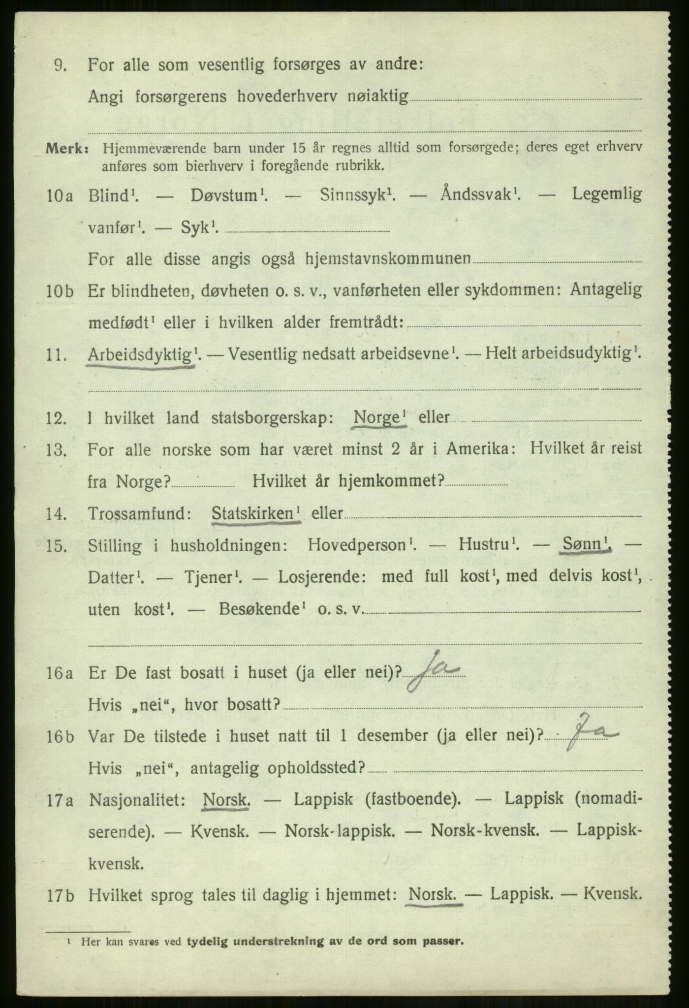 SATØ, 1920 census for Lyngen, 1920, p. 8102