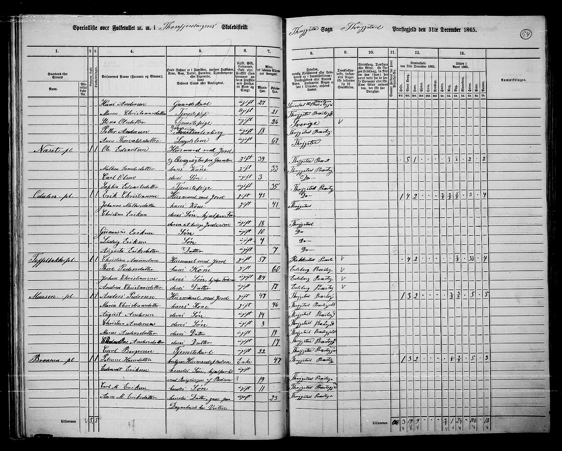 RA, 1865 census for Trøgstad, 1865, p. 48