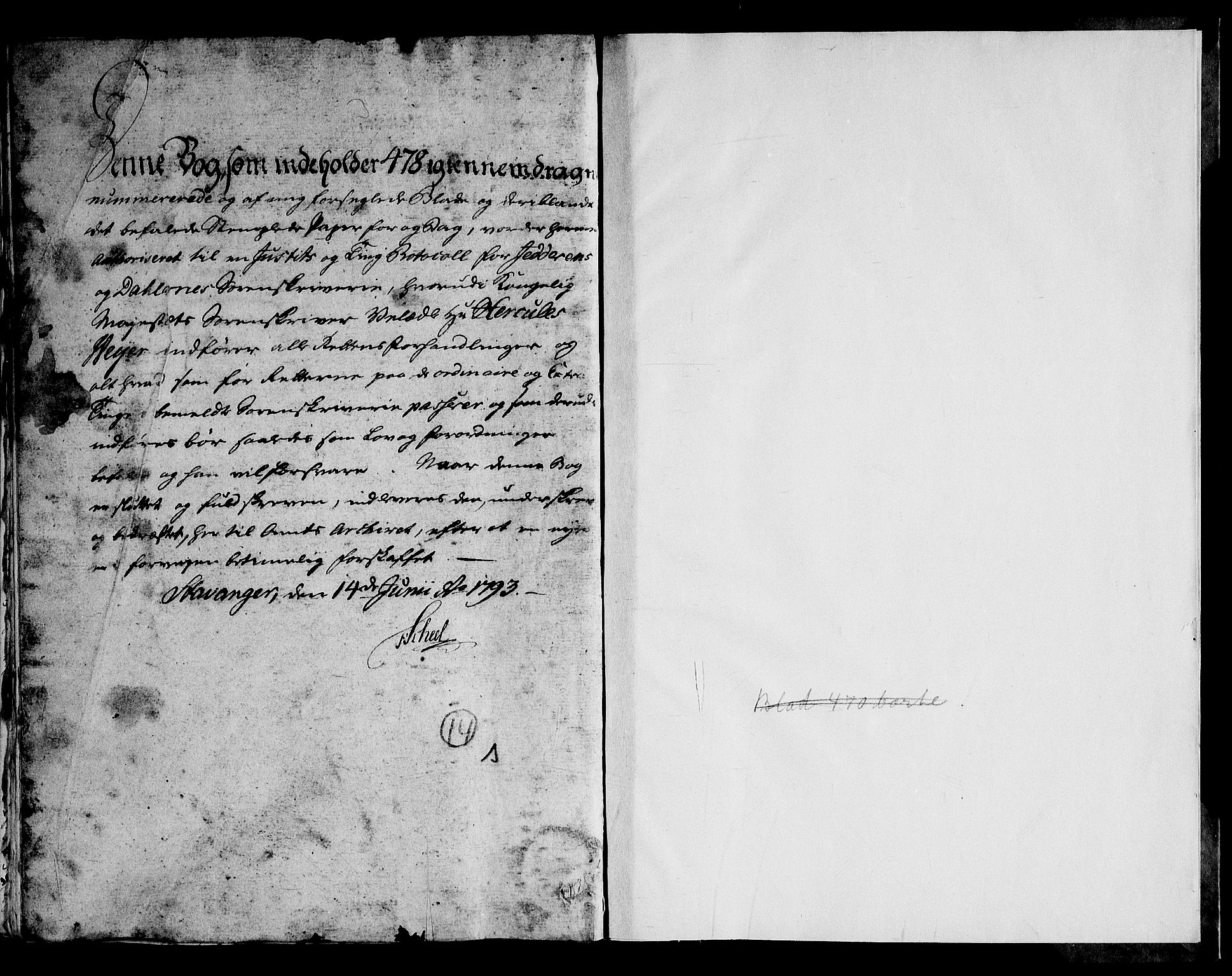 Jæren og Dalane sorenskriveri, SAST/A-100306/3/30/30BA/L0095: TINGBOK, 1793-1796