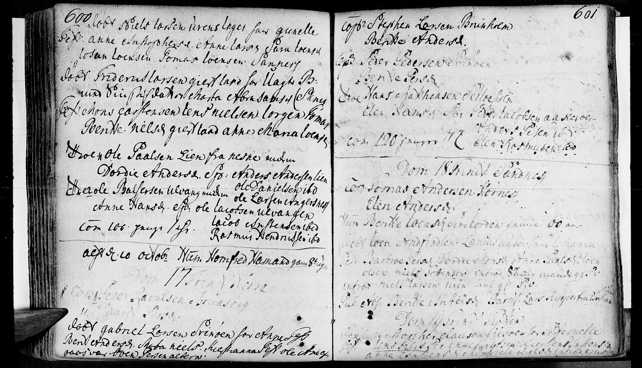 Ministerialprotokoller, klokkerbøker og fødselsregistre - Nordland, AV/SAT-A-1459/830/L0434: Parish register (official) no. 830A03, 1737-1767, p. 600-601