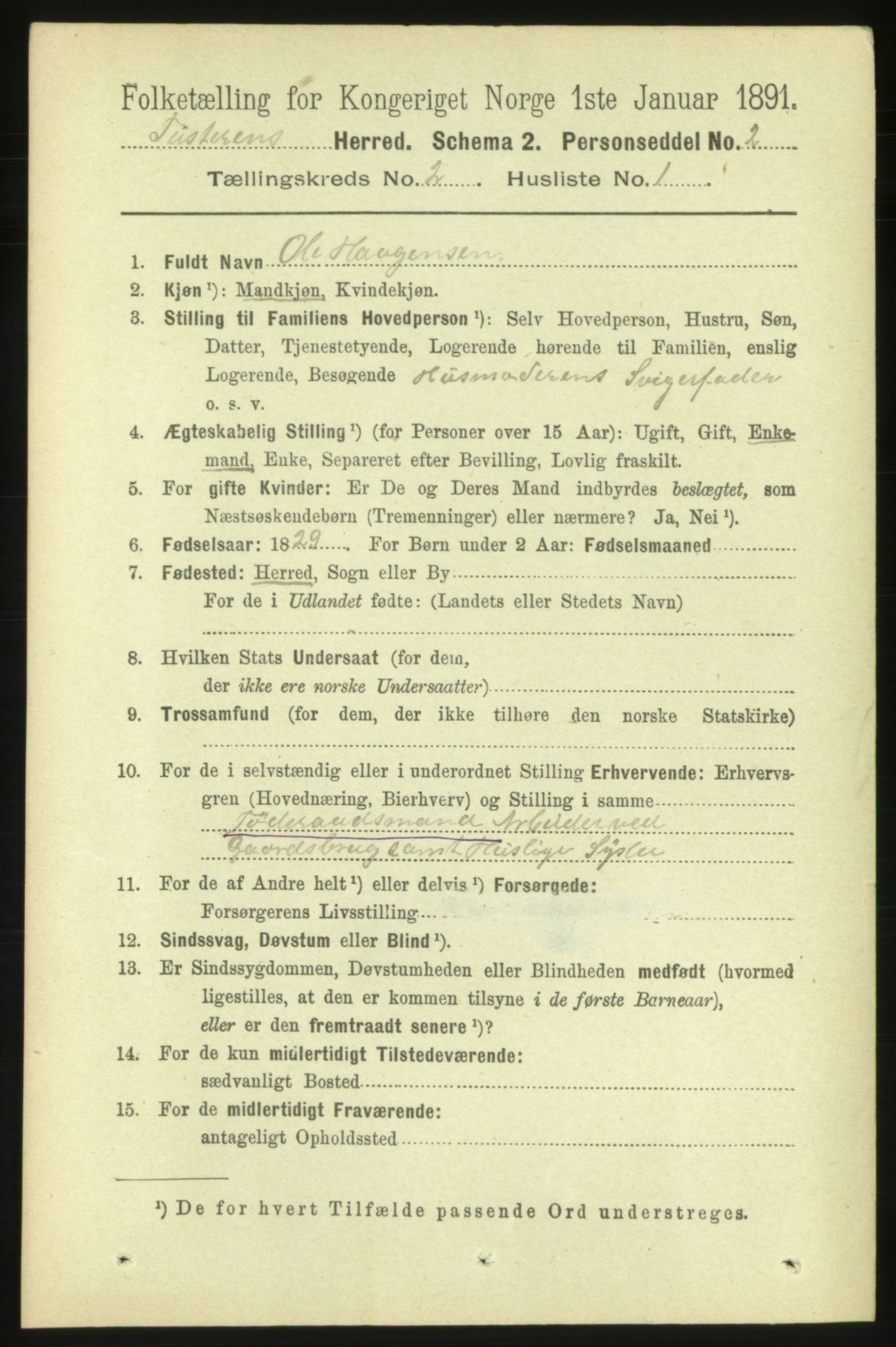 RA, 1891 census for 1572 Tustna, 1891, p. 676