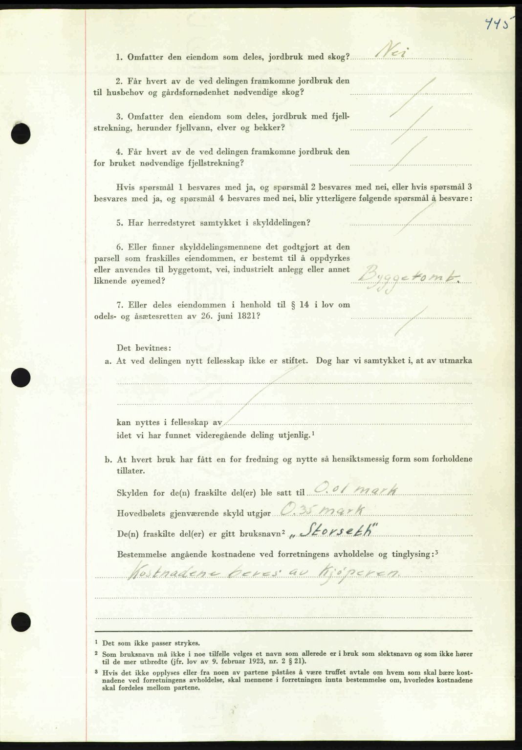 Nordmøre sorenskriveri, AV/SAT-A-4132/1/2/2Ca: Mortgage book no. A113, 1949-1950, Diary no: : 3528/1949