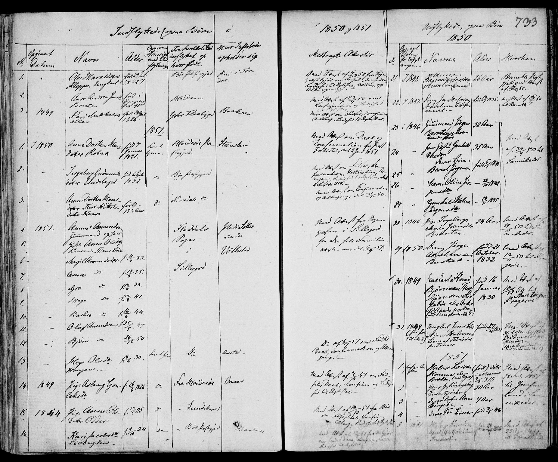 Drangedal kirkebøker, AV/SAKO-A-258/F/Fa/L0007b: Parish register (official) no. 7b, 1837-1856, p. 733