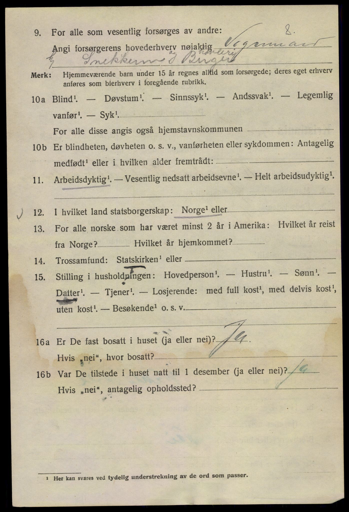 SAO, 1920 census for Kristiania, 1920, p. 345334