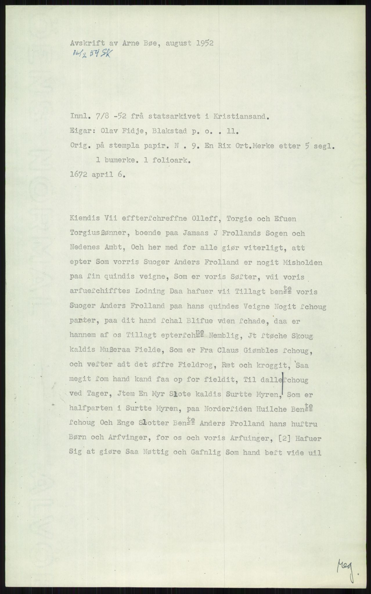 Samlinger til kildeutgivelse, Diplomavskriftsamlingen, AV/RA-EA-4053/H/Ha, p. 1884