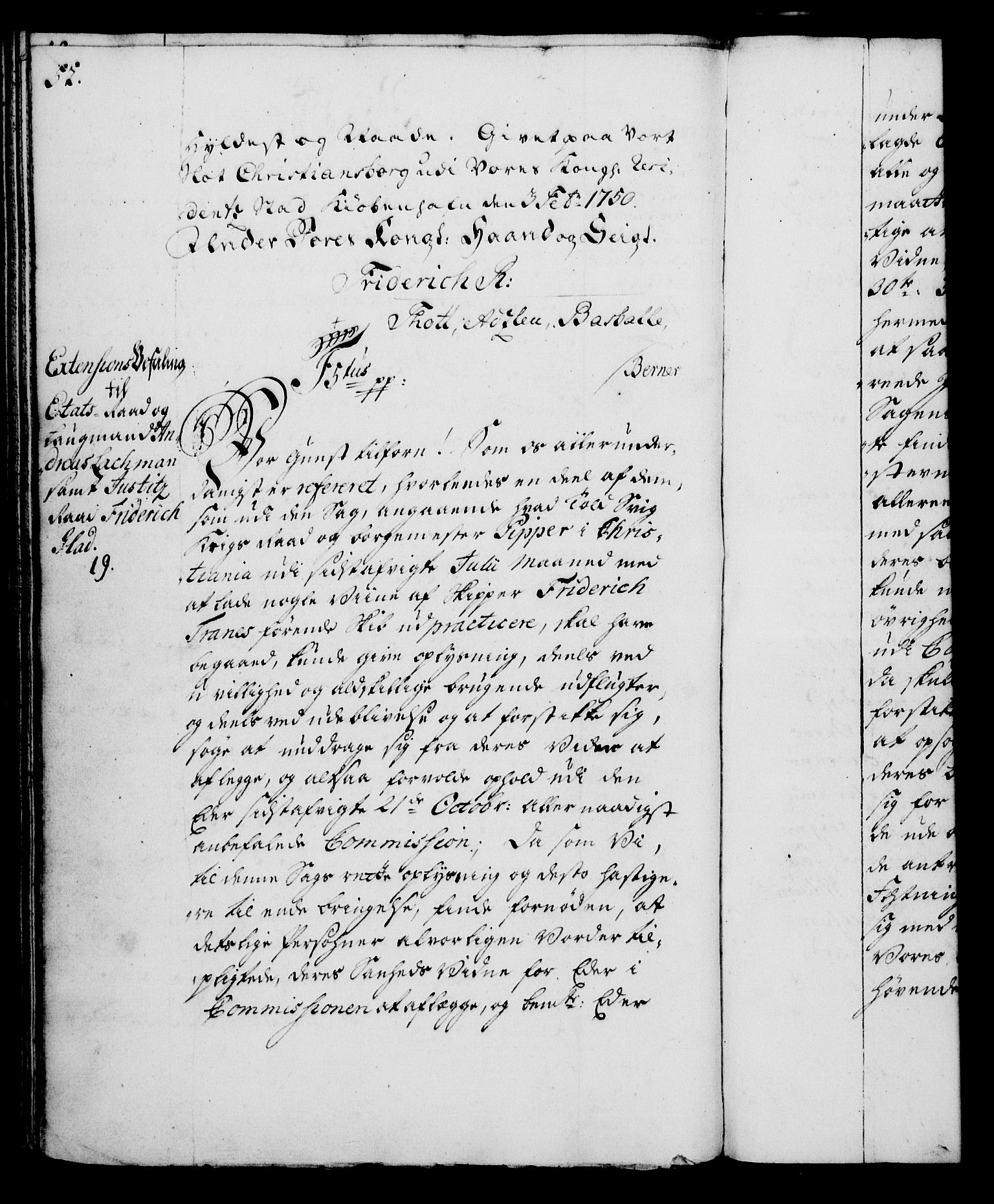 Rentekammeret, Kammerkanselliet, AV/RA-EA-3111/G/Gg/Gga/L0006: Norsk ekspedisjonsprotokoll med register (merket RK 53.6), 1749-1759, p. 52