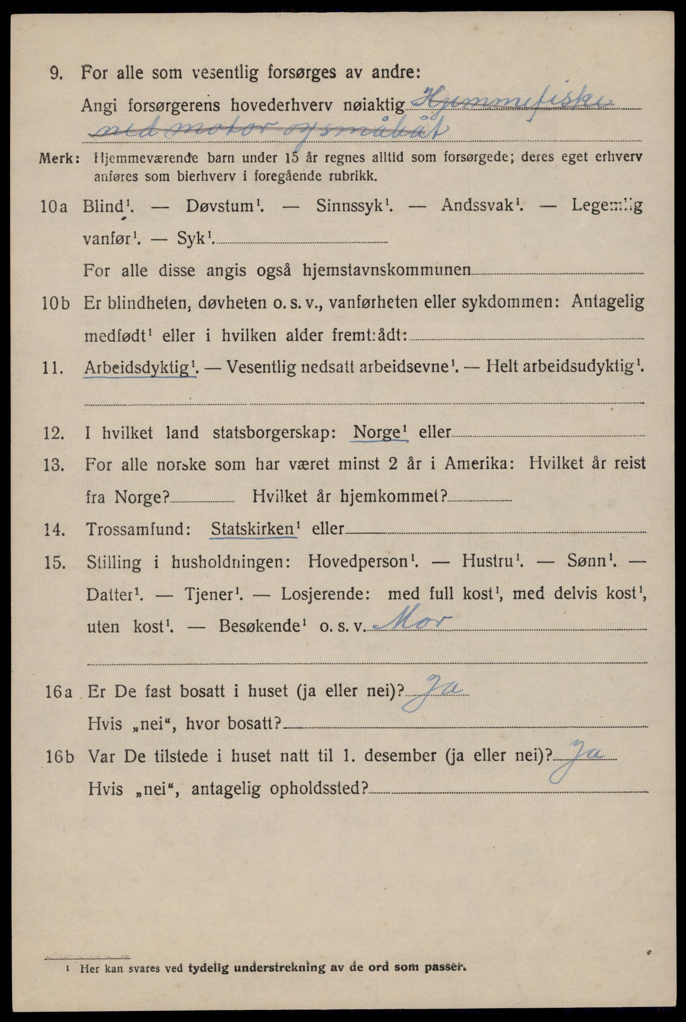 SAST, 1920 census for Eigersund, 1920, p. 2790