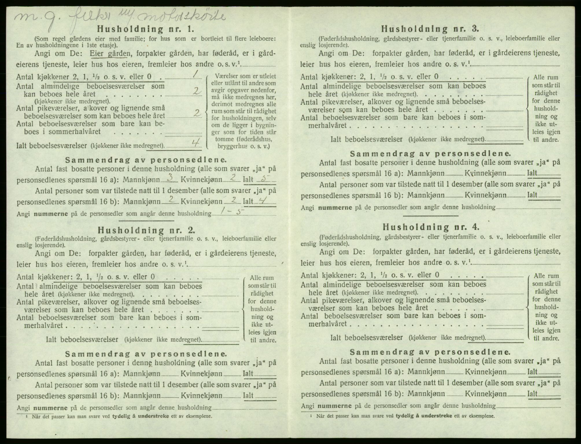 SAB, 1920 census for Sund, 1920, p. 117