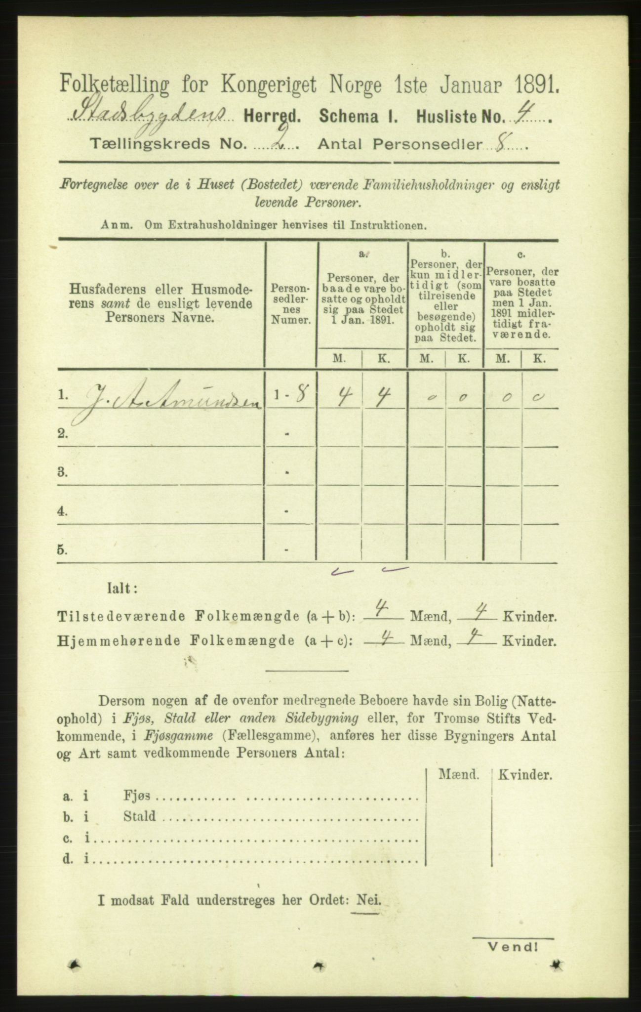 RA, 1891 census for 1625 Stadsbygd, 1891, p. 689