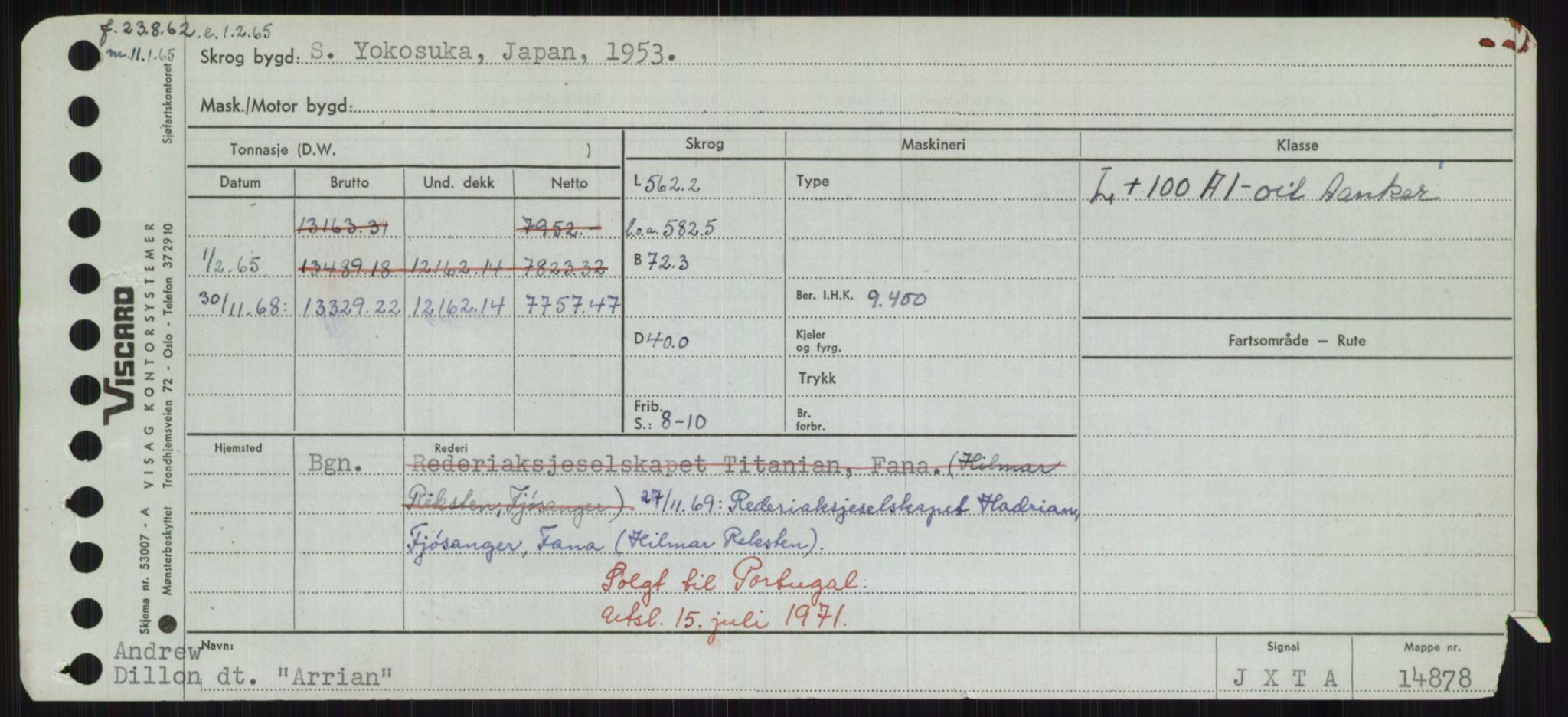 Sjøfartsdirektoratet med forløpere, Skipsmålingen, AV/RA-S-1627/H/Hd/L0002: Fartøy, Apa-Axe, p. 191