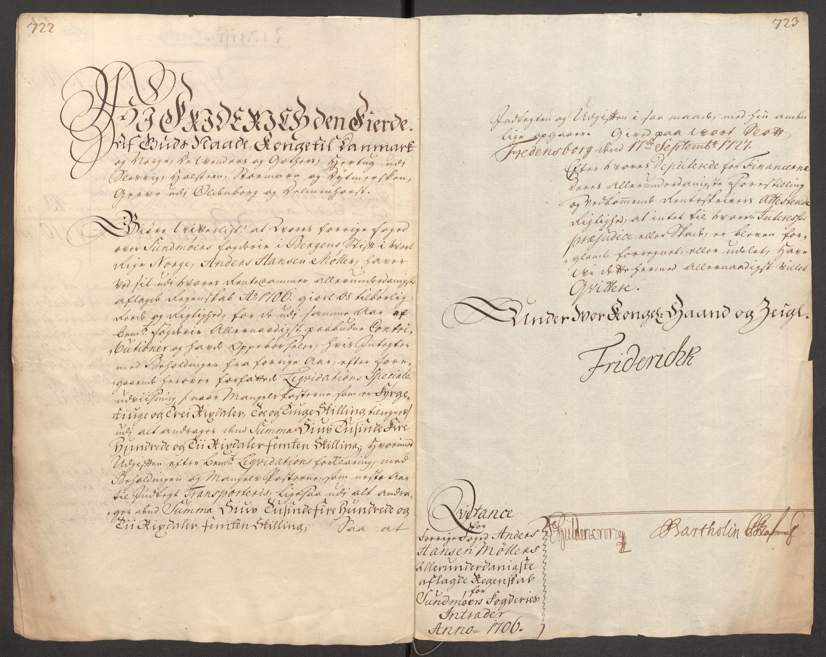 Rentekammeret inntil 1814, Reviderte regnskaper, Fogderegnskap, AV/RA-EA-4092/R54/L3561: Fogderegnskap Sunnmøre, 1706-1707, p. 15