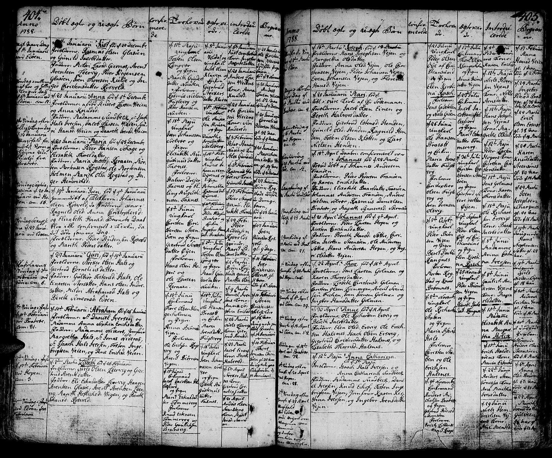 Ministerialprotokoller, klokkerbøker og fødselsregistre - Møre og Romsdal, SAT/A-1454/581/L0932: Parish register (official) no. 581A02, 1767-1823, p. 404-405