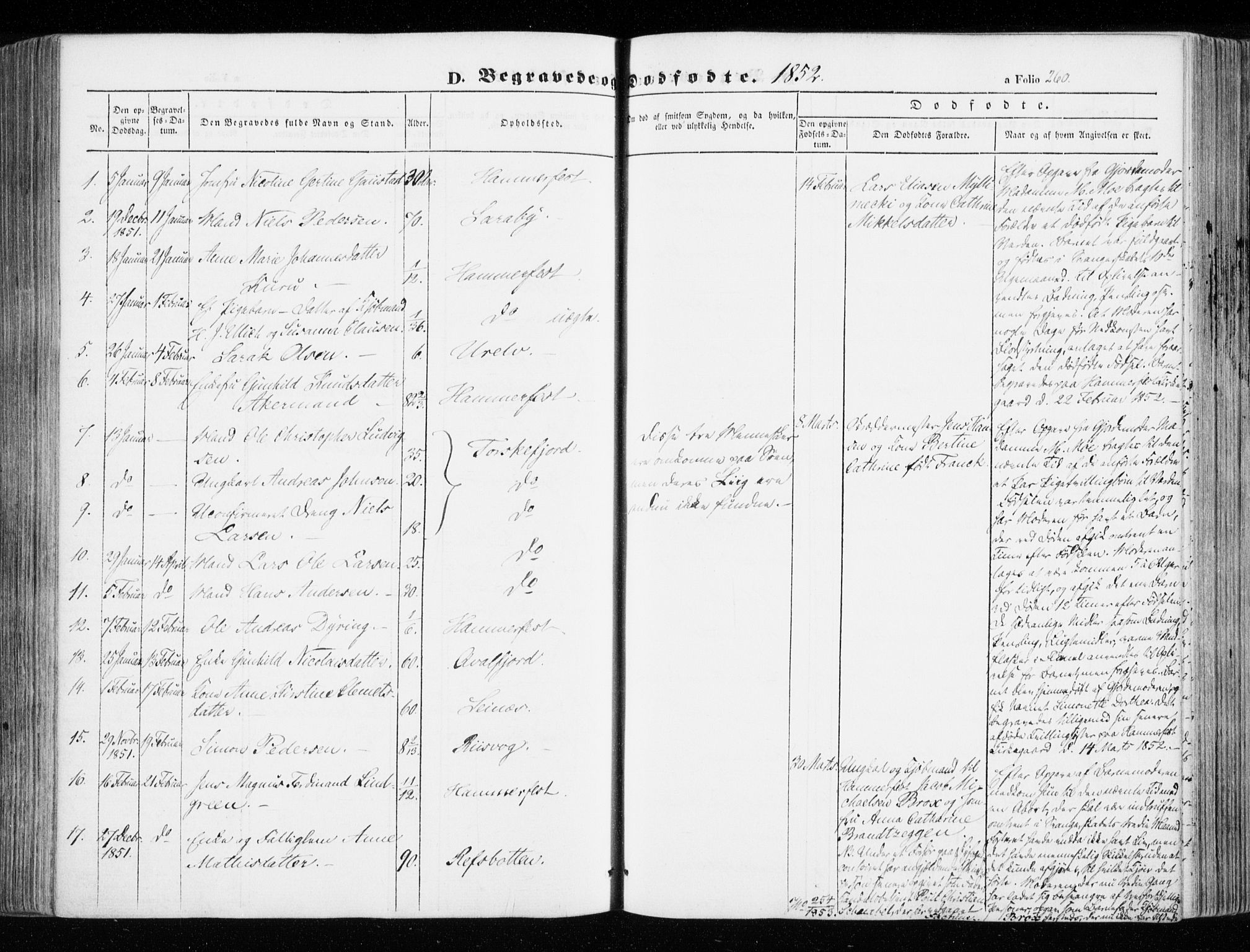 Hammerfest sokneprestkontor, SATØ/S-1347/H/Ha/L0004.kirke: Parish register (official) no. 4, 1843-1856, p. 260