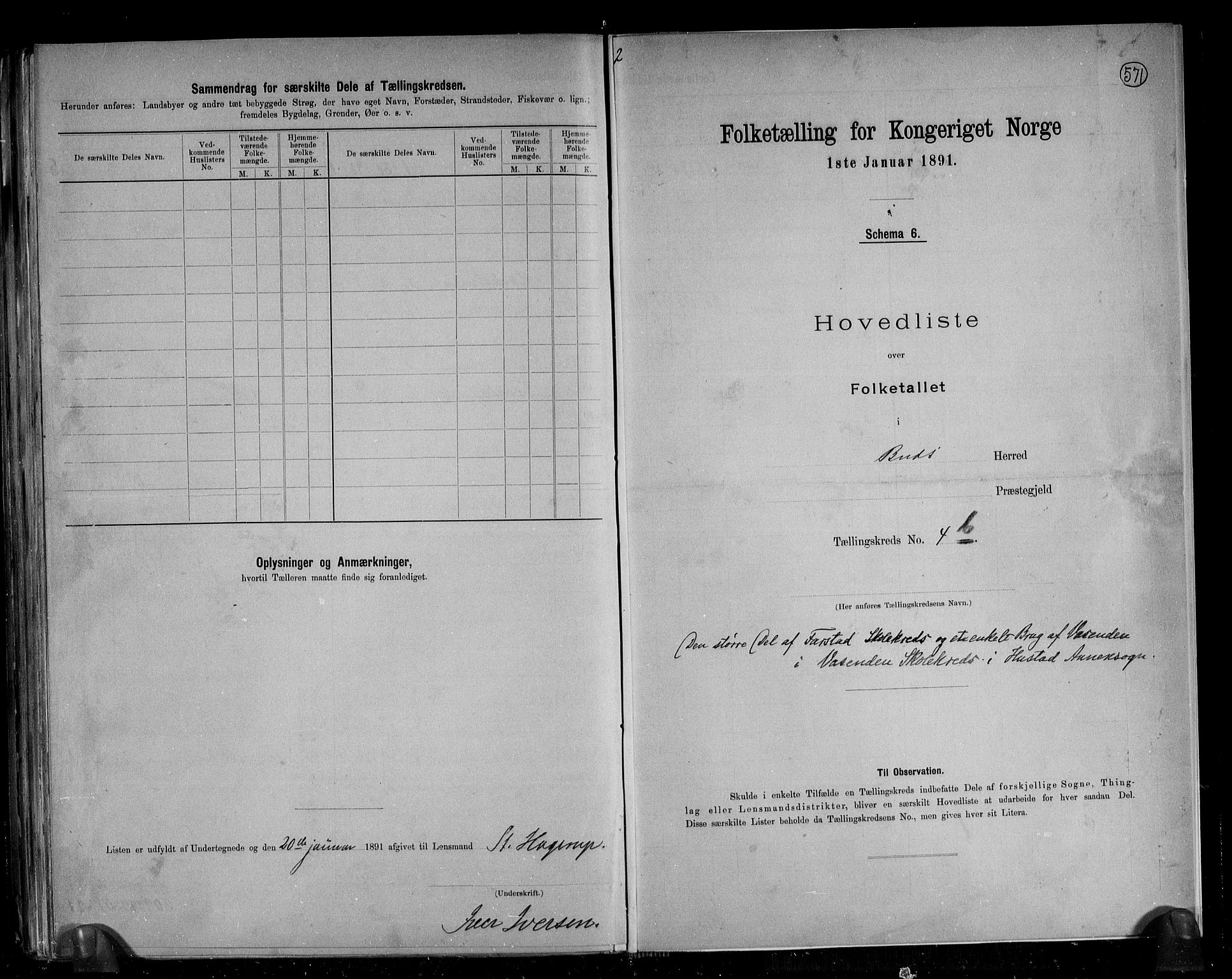 RA, 1891 census for 1549 Bud, 1891, p. 15