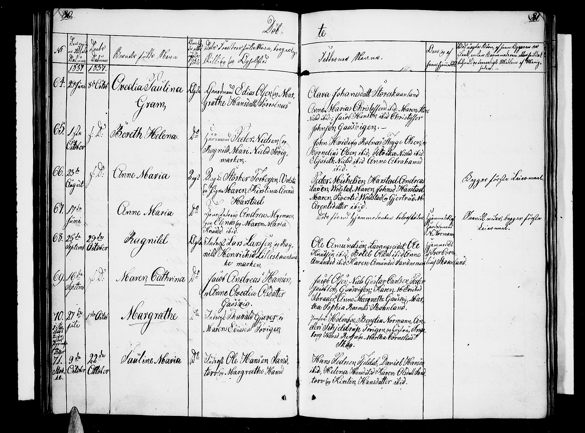 Trondenes sokneprestkontor, AV/SATØ-S-1319/H/Hb/L0005klokker: Parish register (copy) no. 5, 1834-1845, p. 80-81