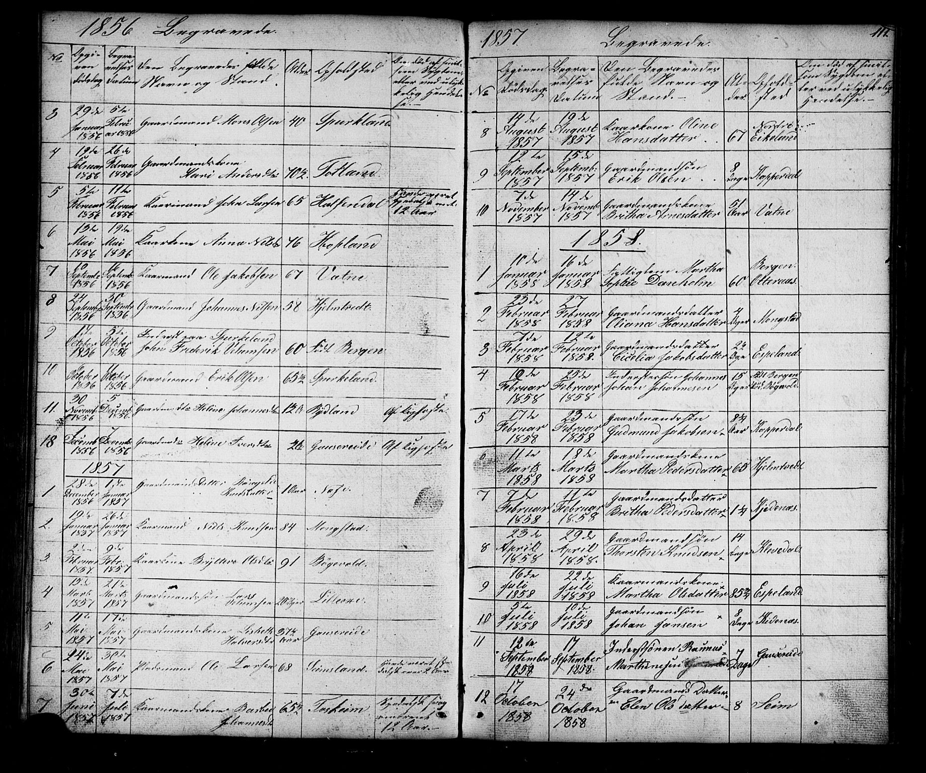 Alversund Sokneprestembete, SAB/A-73901/H/Ha/Hab: Parish register (copy) no. D 2, 1851-1889, p. 111
