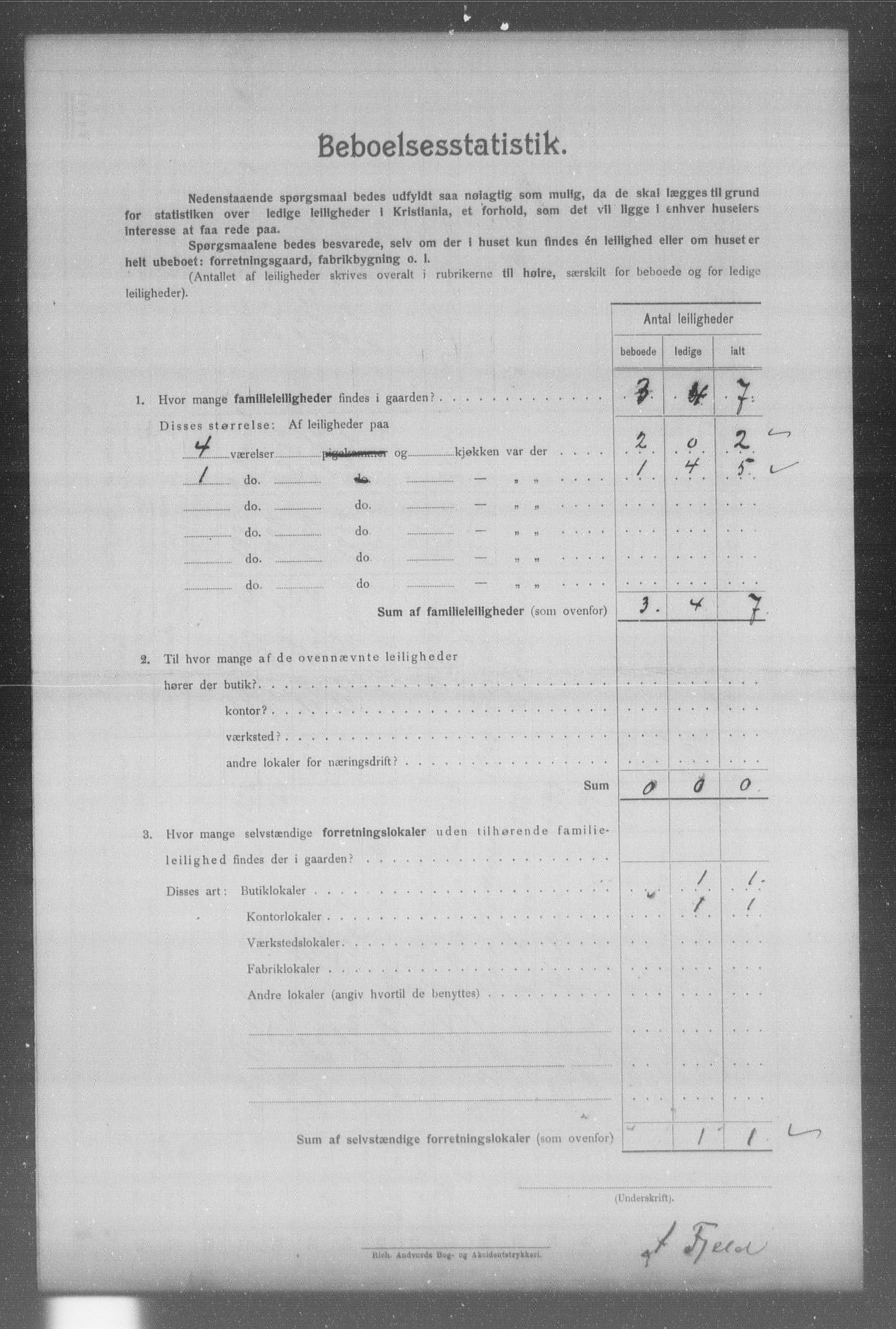 OBA, Municipal Census 1904 for Kristiania, 1904, p. 2082