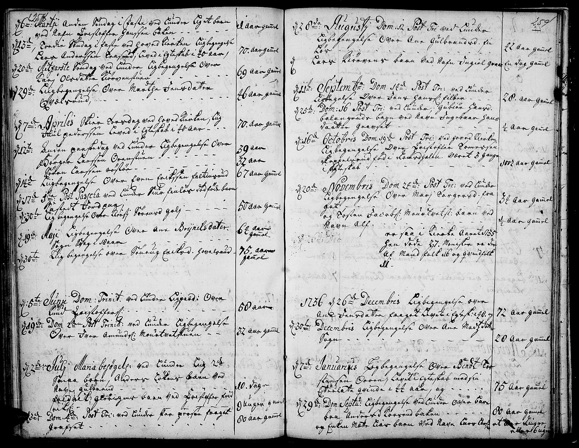 Jevnaker prestekontor, AV/SAH-PREST-116/H/Ha/Haa/L0002: Parish register (official) no. 2, 1725-1751, p. 258-259