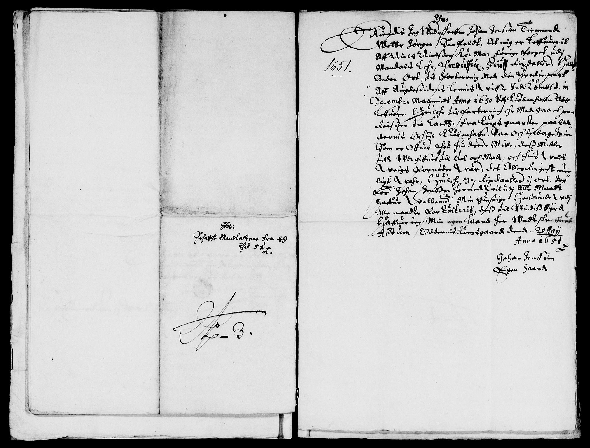 Rentekammeret inntil 1814, Reviderte regnskaper, Lensregnskaper, AV/RA-EA-5023/R/Rb/Rbq/L0040: Nedenes len. Mandals len. Råbyggelag., 1648-1652