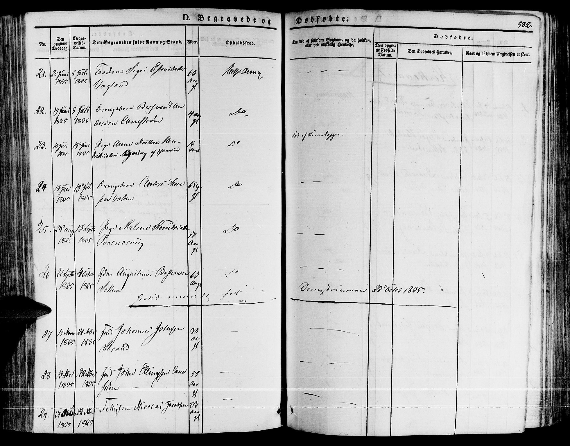 Ministerialprotokoller, klokkerbøker og fødselsregistre - Møre og Romsdal, AV/SAT-A-1454/592/L1025: Parish register (official) no. 592A03 /2, 1831-1849, p. 582