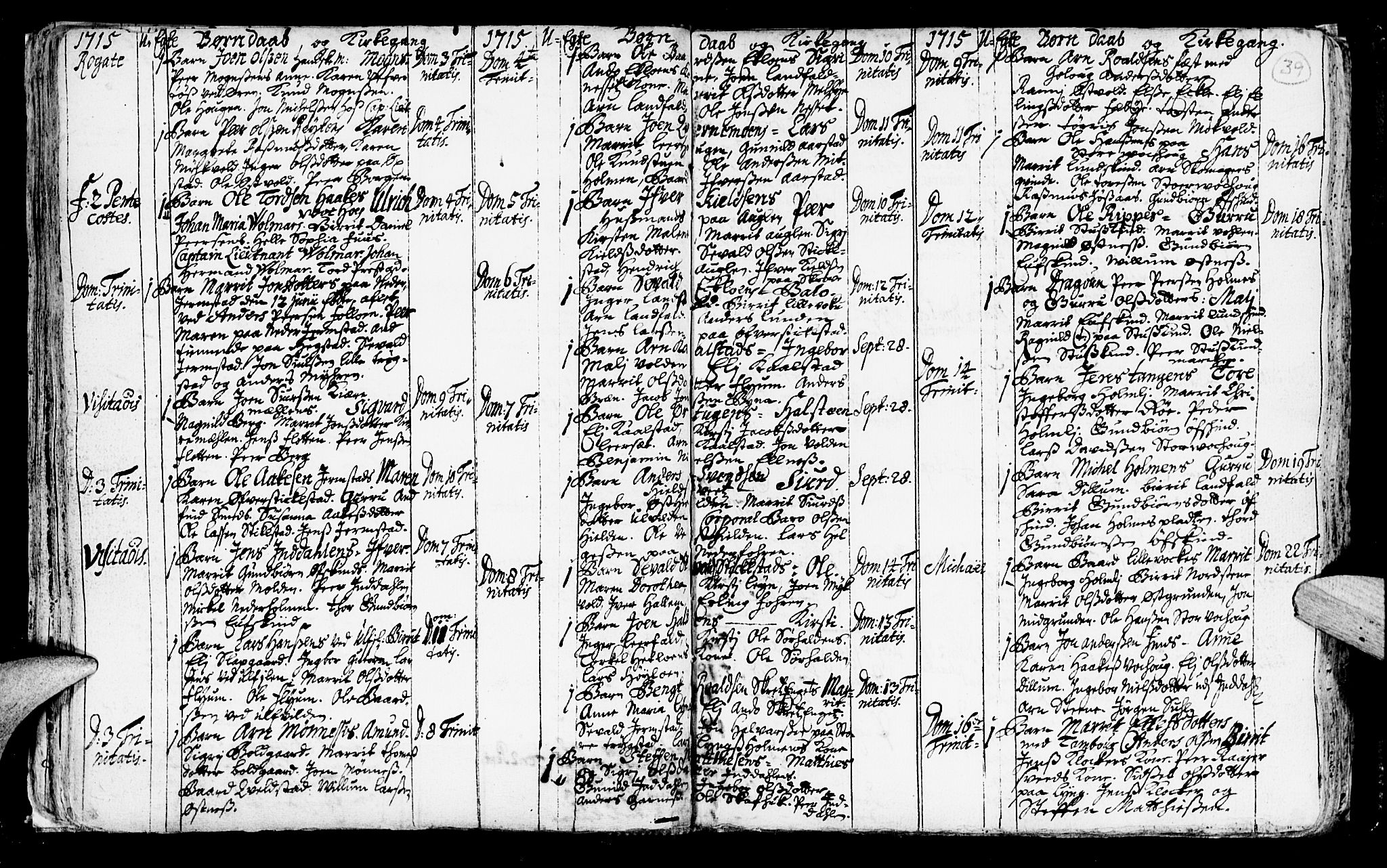 Ministerialprotokoller, klokkerbøker og fødselsregistre - Nord-Trøndelag, SAT/A-1458/723/L0230: Parish register (official) no. 723A01, 1705-1747, p. 39