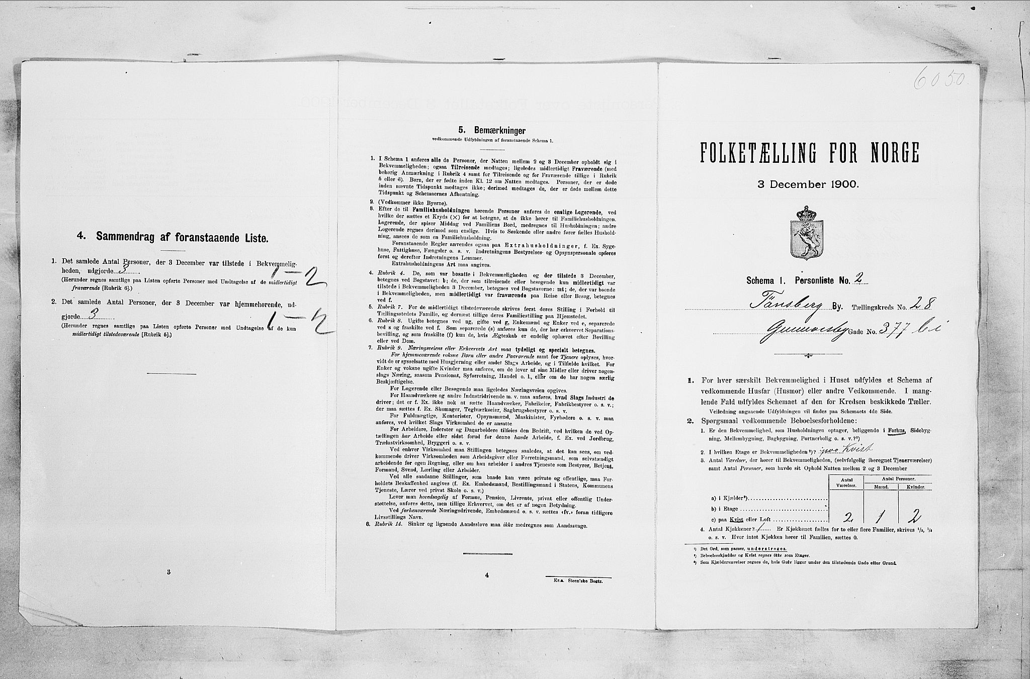 RA, 1900 census for Tønsberg, 1900, p. 4293