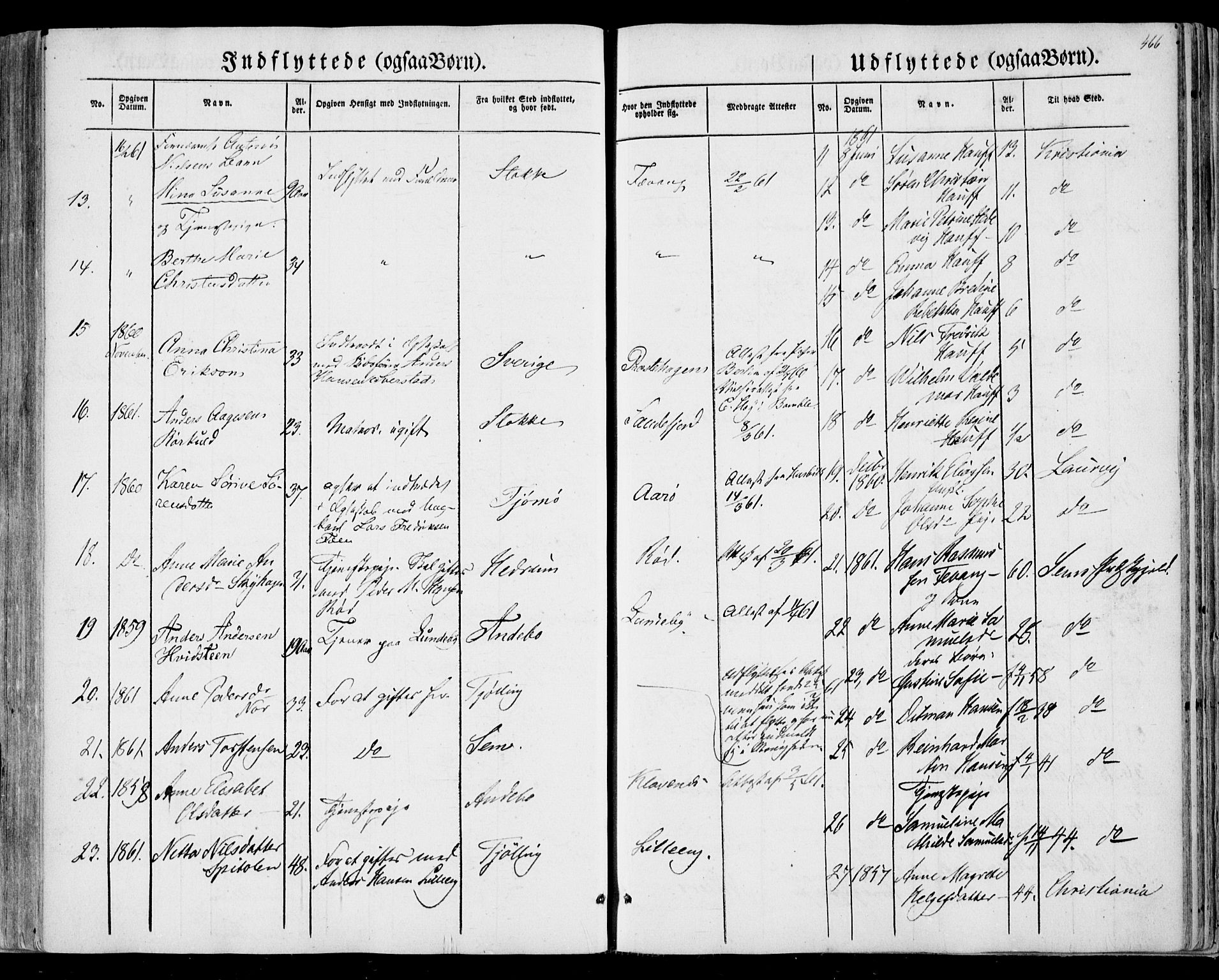 Sandar kirkebøker, AV/SAKO-A-243/F/Fa/L0007: Parish register (official) no. 7, 1855-1861, p. 466