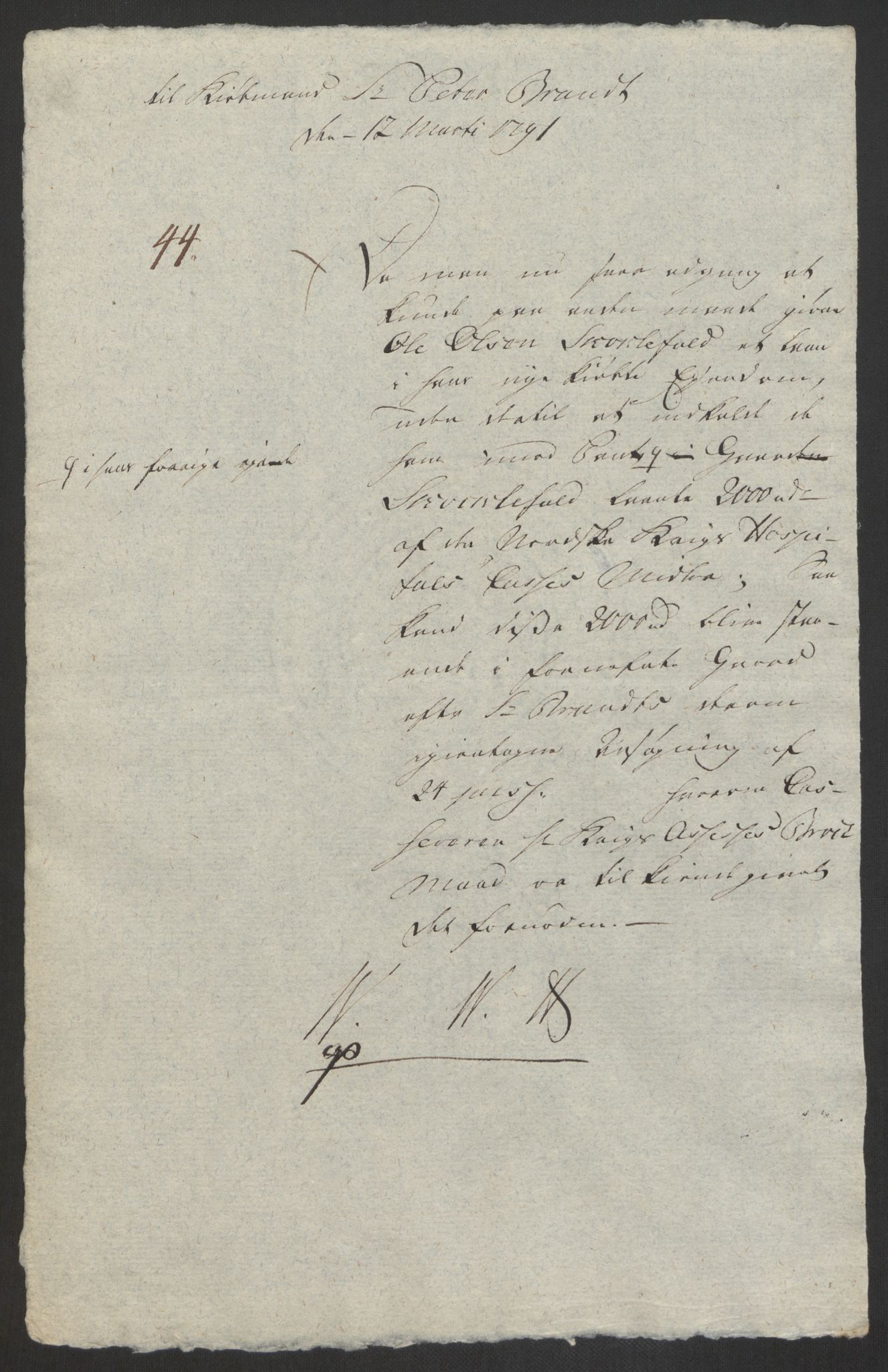 Forsvaret, Den norske kvesthuskasse/krigshospitalkasse, AV/RA-RAFA-1887/F/Fa/L0008: Konsepter, 1790-1793, p. 429