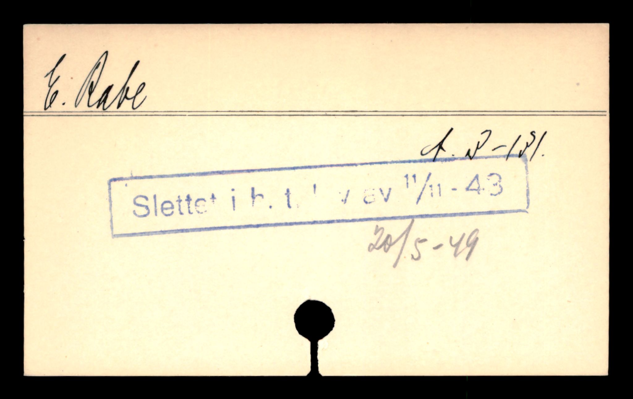 Oslo byfogd, Handelsregisteret, AV/SAT-A-10867/G/Ga/Gad/L0041: Kartotekkort - Slettede foretak, Er-Fim, 1890-1990