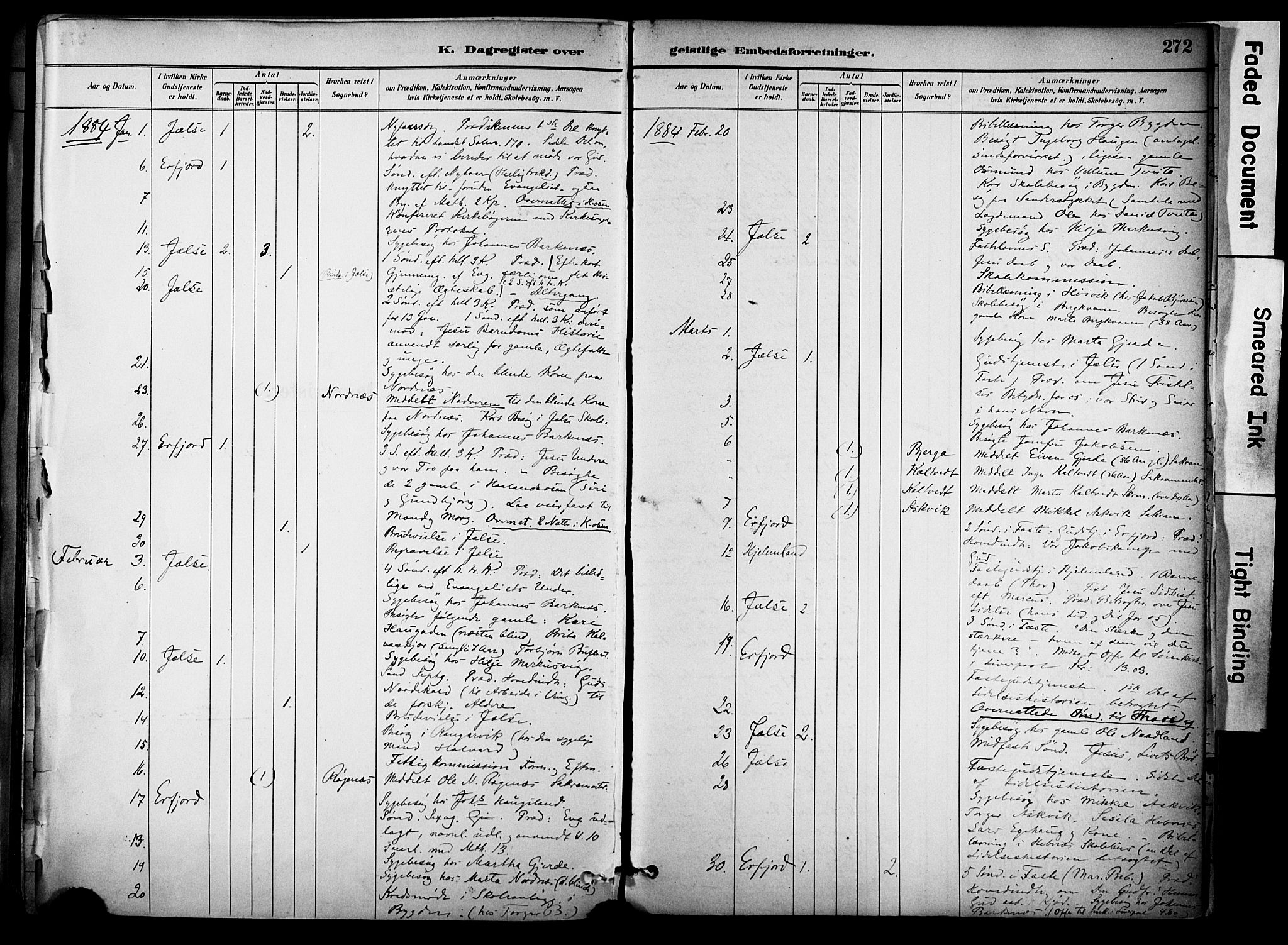Jelsa sokneprestkontor, SAST/A-101842/01/IV: Parish register (official) no. A 10, 1884-1906, p. 272