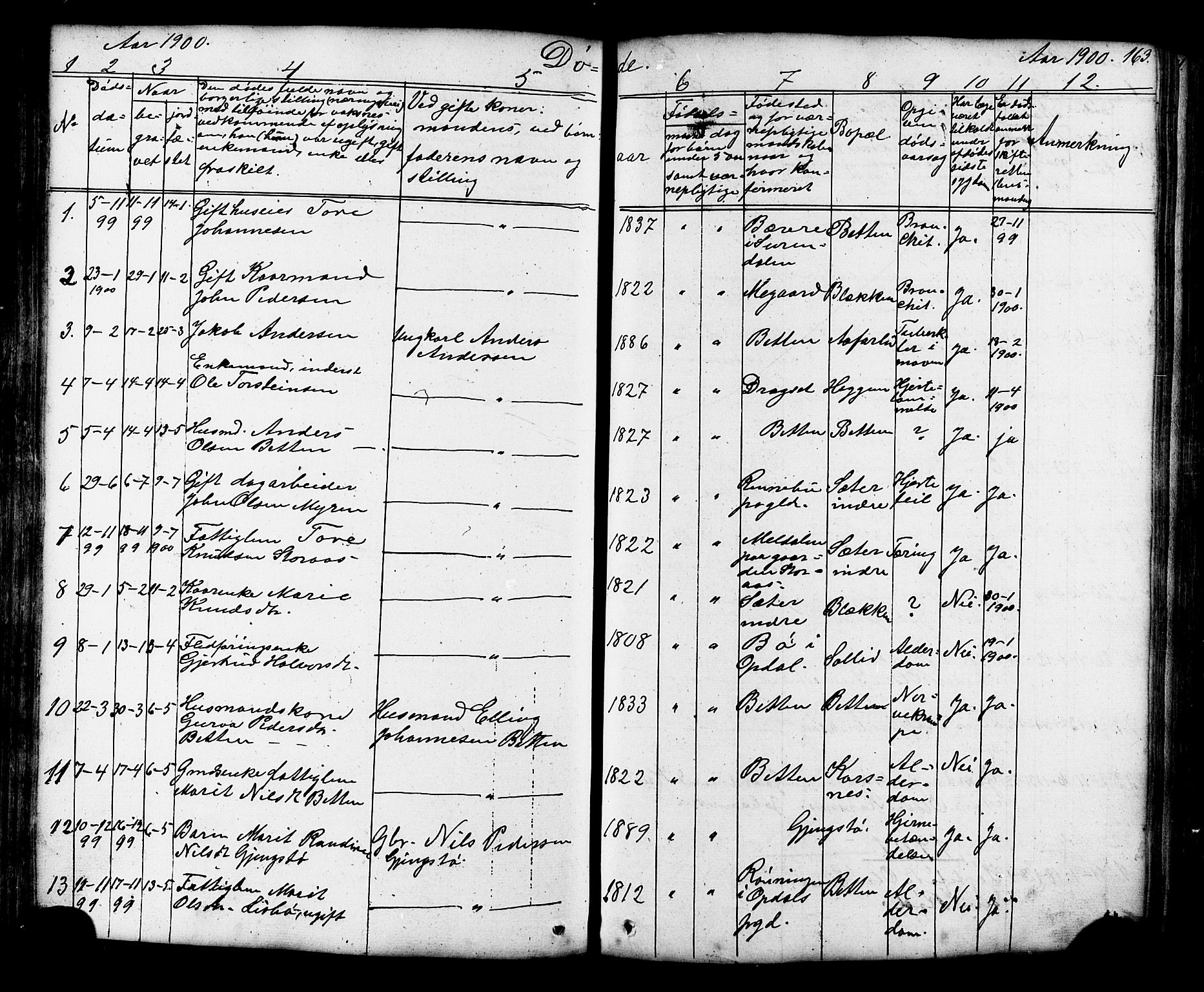 Ministerialprotokoller, klokkerbøker og fødselsregistre - Møre og Romsdal, AV/SAT-A-1454/576/L0890: Parish register (copy) no. 576C01, 1837-1908, p. 163