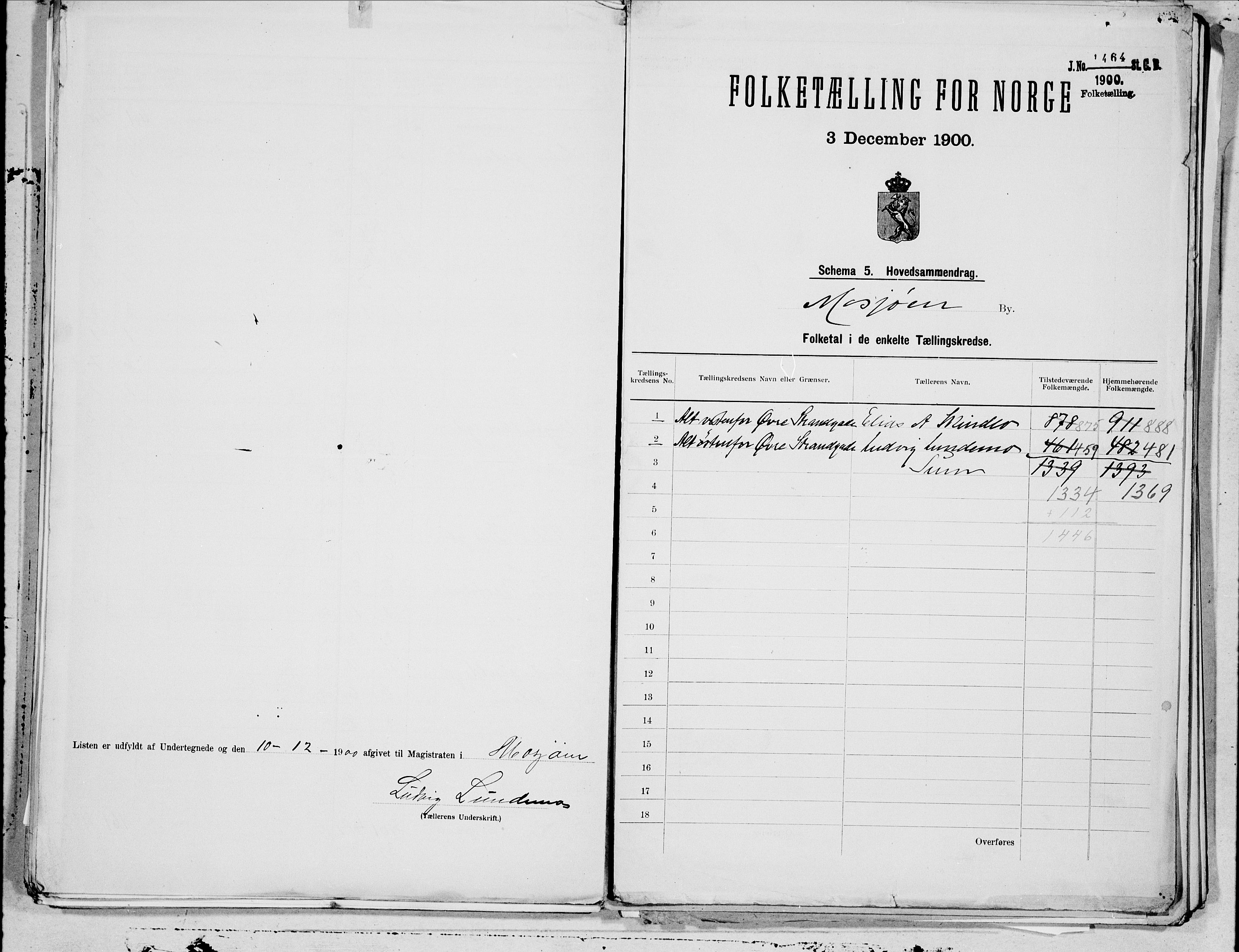 SAT, 1900 census for Mosjøen, 1900, p. 8