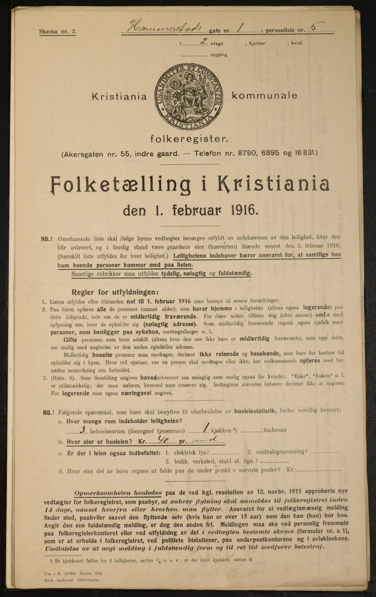 OBA, Municipal Census 1916 for Kristiania, 1916, p. 35127