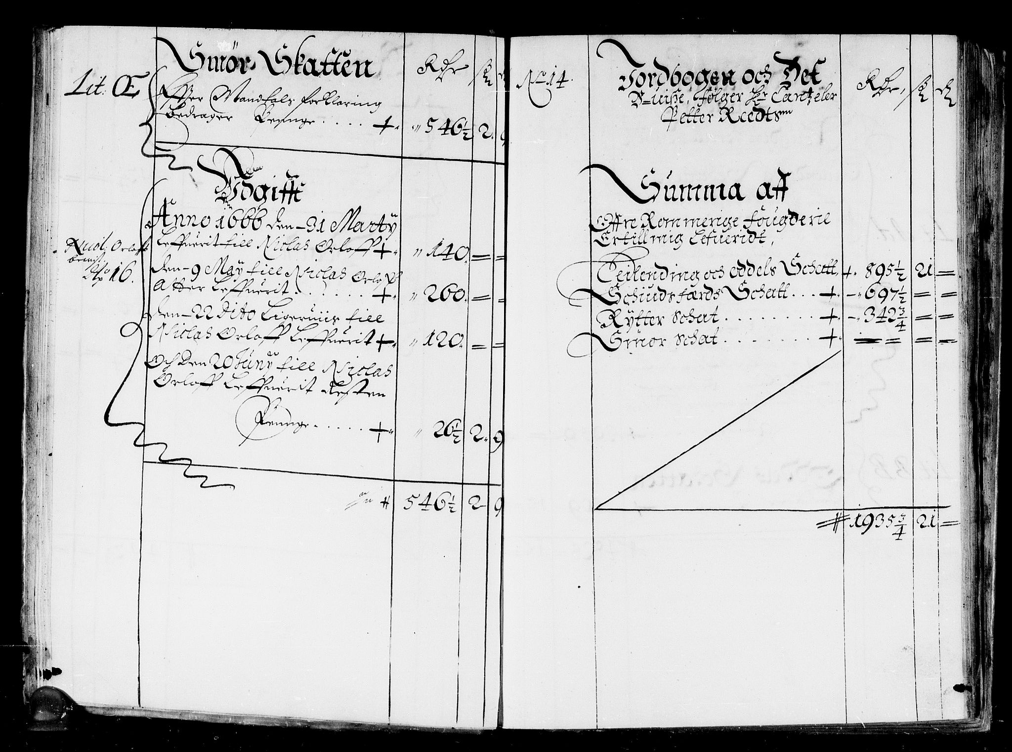 Rentekammeret inntil 1814, Reviderte regnskaper, Stiftamtstueregnskaper, Landkommissariatet på Akershus og Akershus stiftamt, AV/RA-EA-5869/R/Rb/L0034: Akershus stiftamt, 1666