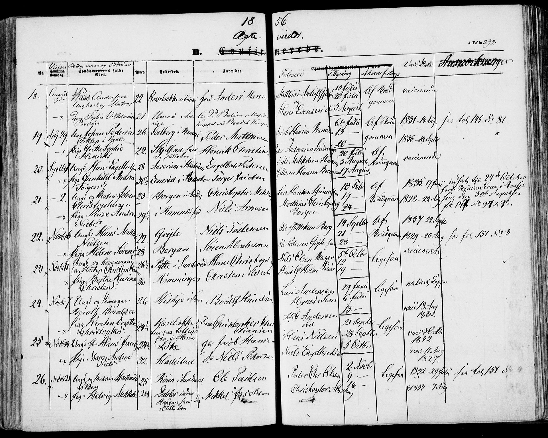 Stokke kirkebøker, AV/SAKO-A-320/F/Fa/L0007: Parish register (official) no. I 7, 1844-1857, p. 292