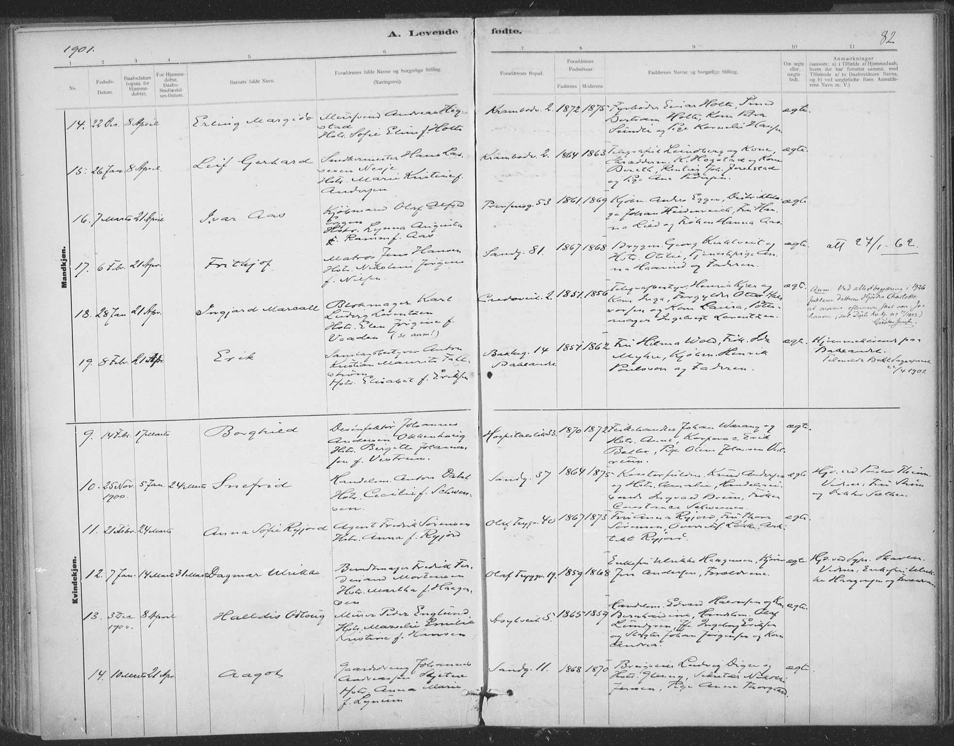 Ministerialprotokoller, klokkerbøker og fødselsregistre - Sør-Trøndelag, AV/SAT-A-1456/602/L0122: Parish register (official) no. 602A20, 1892-1908, p. 82