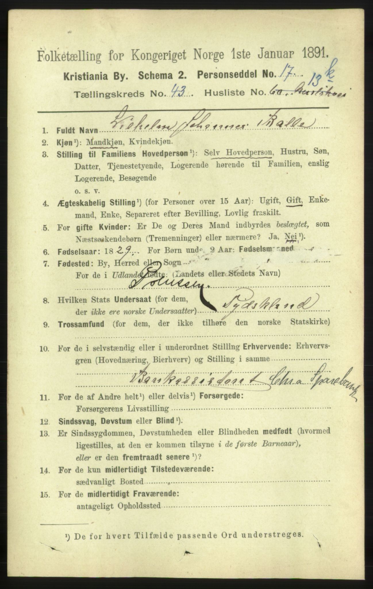 RA, 1891 census for 0301 Kristiania, 1891, p. 26573