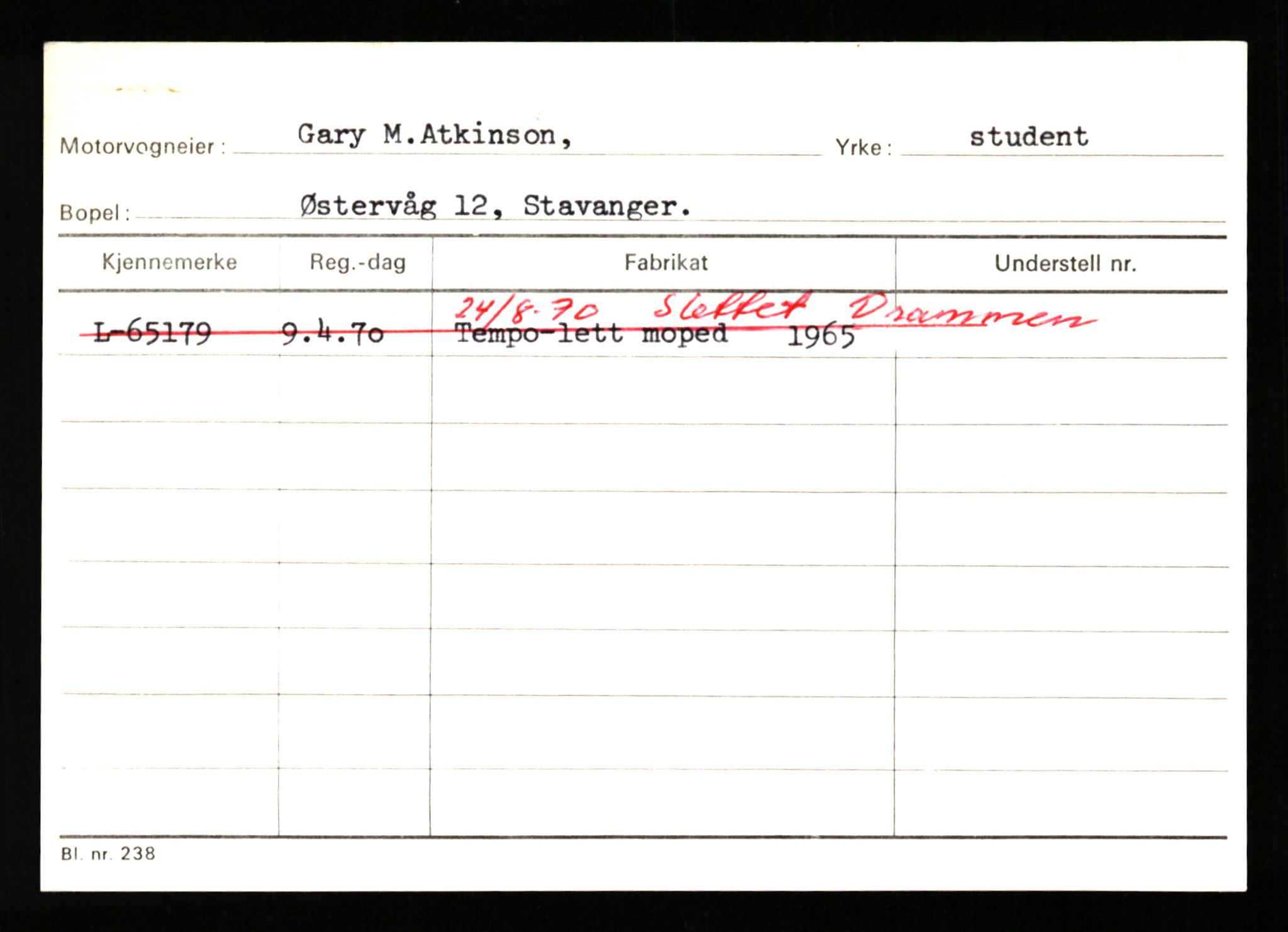 Stavanger trafikkstasjon, SAST/A-101942/0/H/L0002: Askildsen - Berge, 1930-1971, p. 267